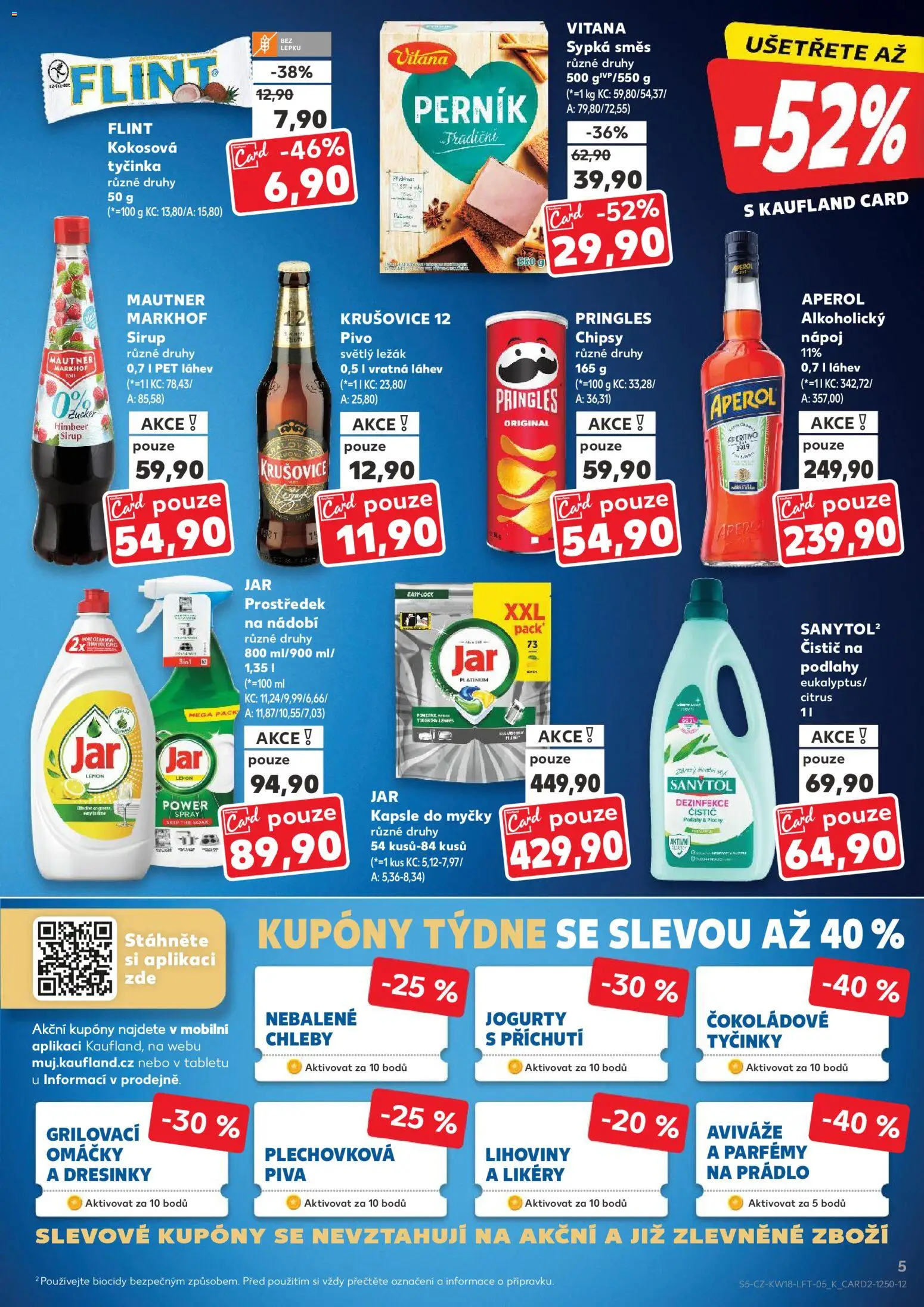 Kaufland leták - Plzeň Bory od 29.04.2026 | Strana: 5 | Produkty: Pivo, Tyčinky, Parfémy, Krušovice 12