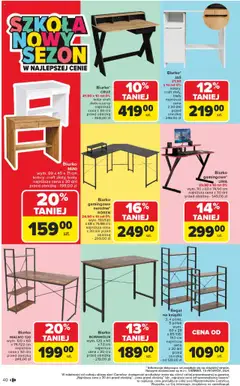Carrefour - Gazetka Szkoła nowy sezon od 28.07.2025 | Strona: 40 | Produkty: Regał na książki, Biurko, Książki, Regał