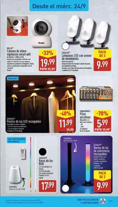 ROLLEI® Cámara de video-vigilancia smart wifi, Resolución: 1.080p Full HD. Opción para transmitir en directo o ver registros. Cobertura de gran ángulo y seguimiento automático inteligente. Visión nocturna. Aplicación compatible con iOS o Android. Unidad │ válido desde el 22.09.2025 | Página: 17 | Productos: Video, Camara de video, Cámara, Απορρυπαντικό ρούχων σε σκόνη