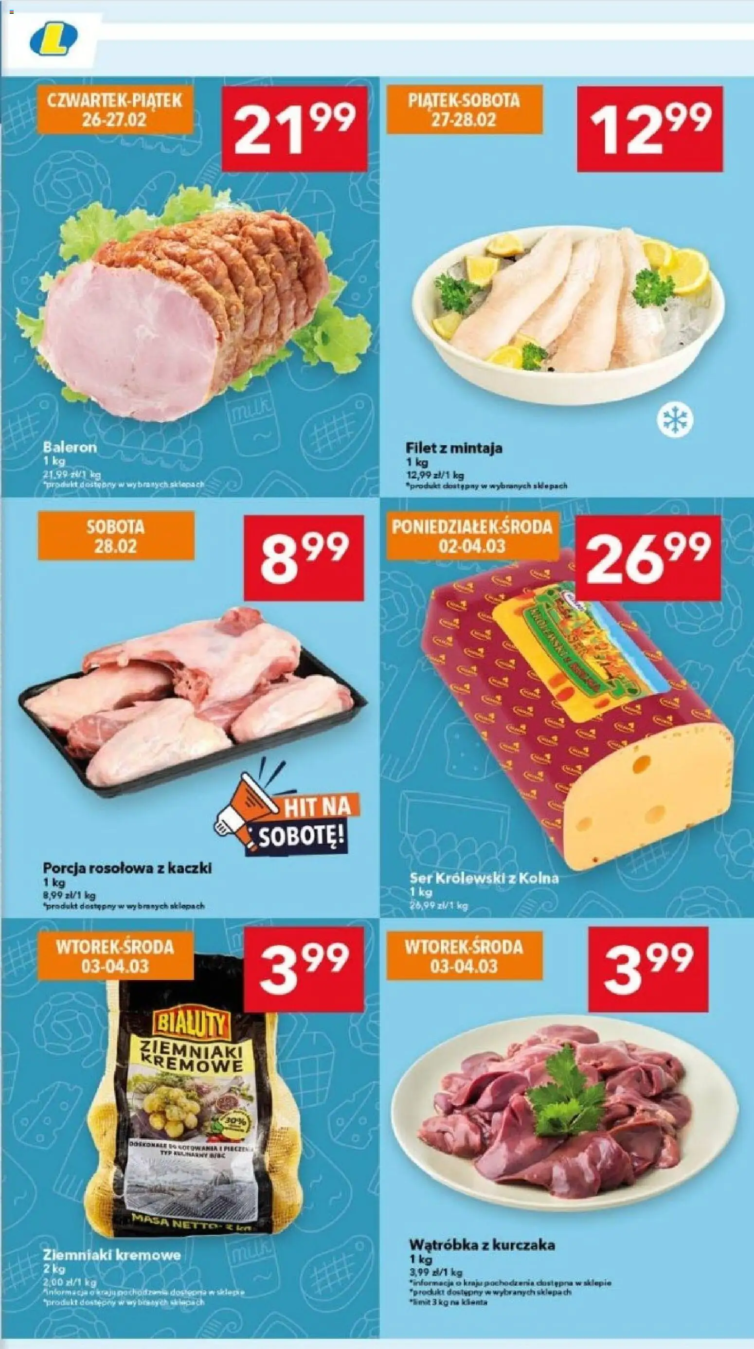 Lewiatan gazetka - Warszawa od 26.02.2026 | Strona: 3 | Produkty: Wątróbka, Ser, Ziemniaki