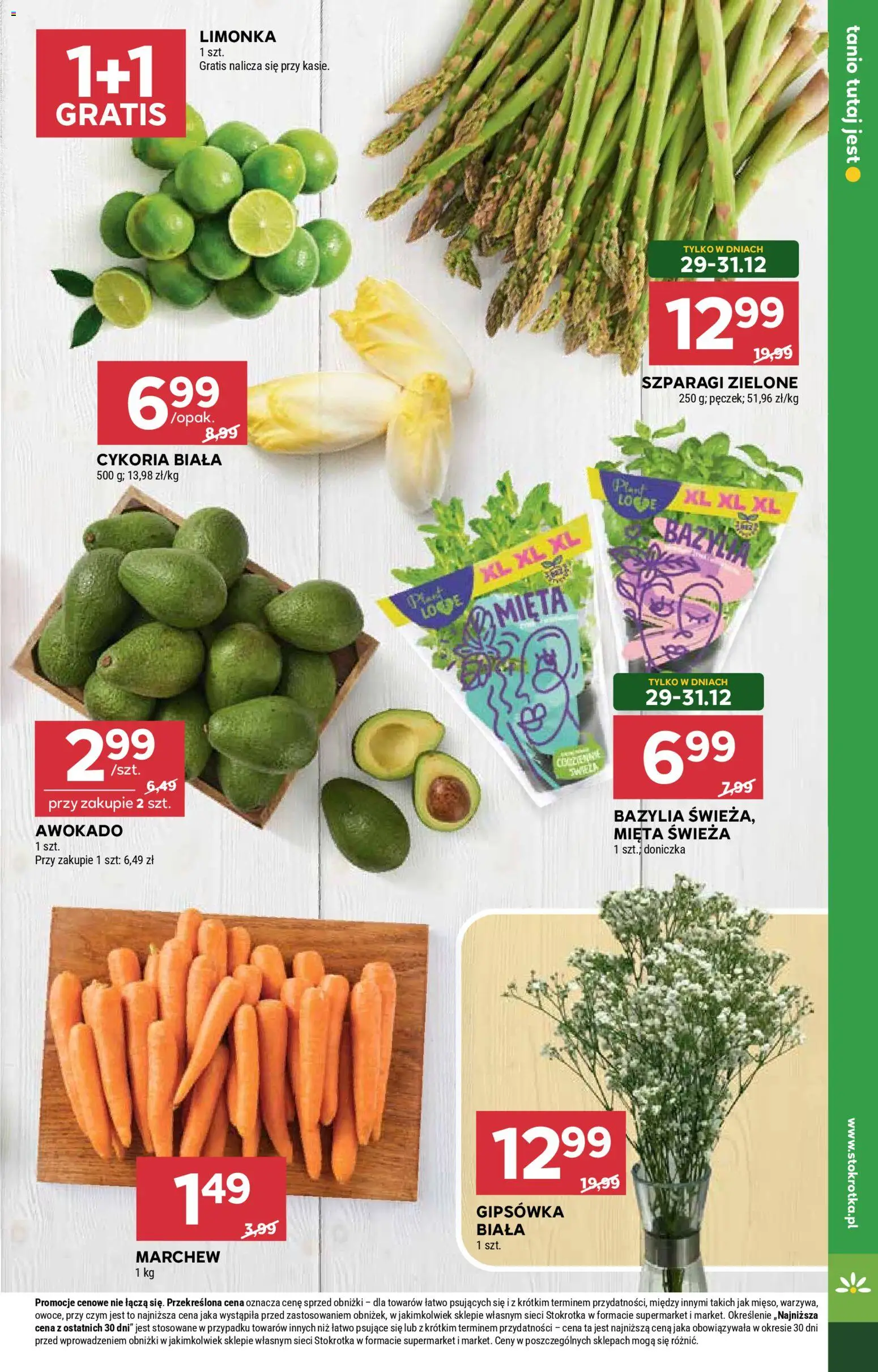 Stokrotka Gazetka od 29.12.2025 | Strona: 13 | Produkty: Mięta, Szparagi, Doniczka, Awokado