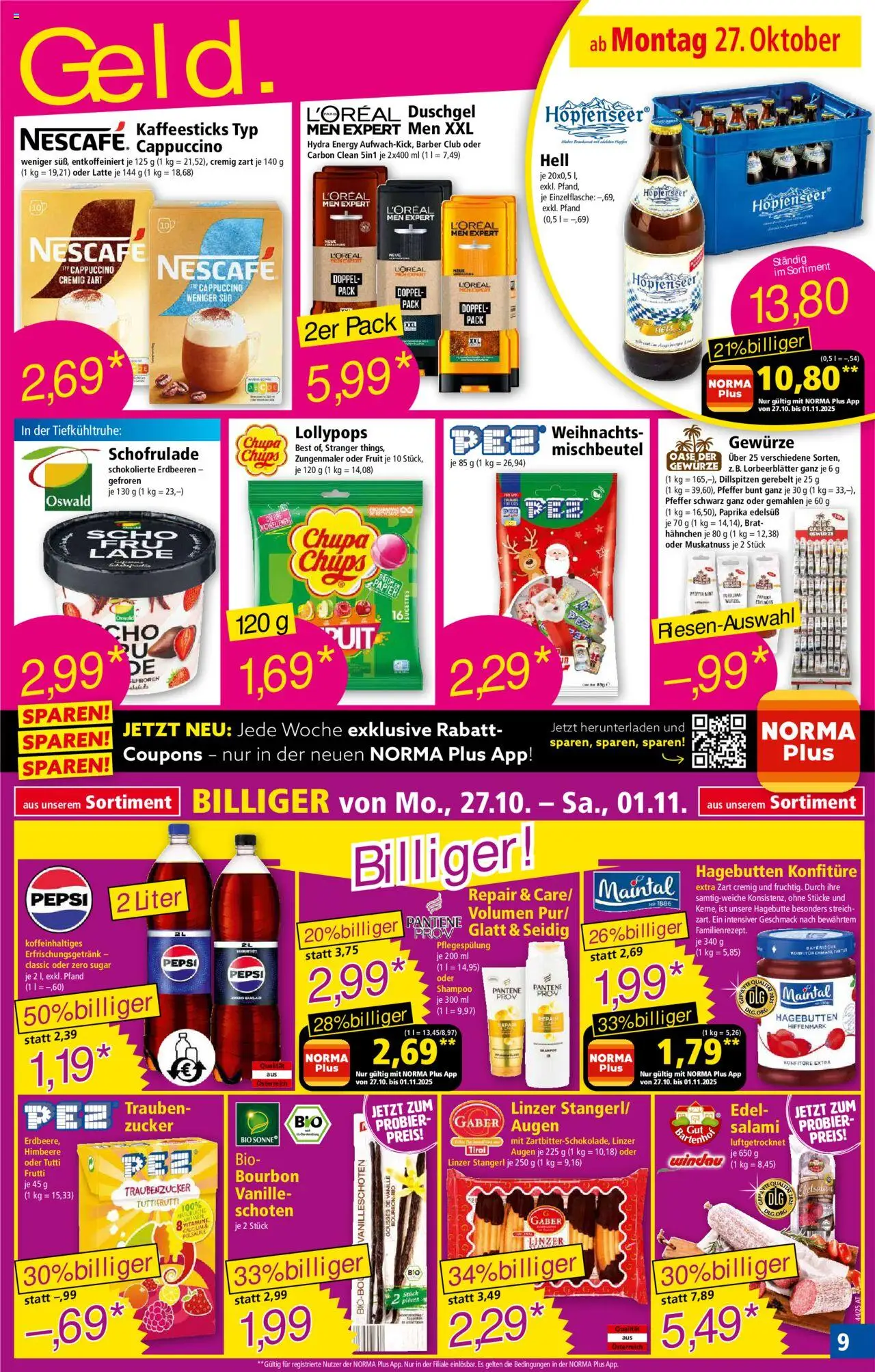 Norma Flugblatt gültig ab 27.10.2025 | Seite: 10 | Produkte: Chips, Pfeffer, Himbeere, Shampoo