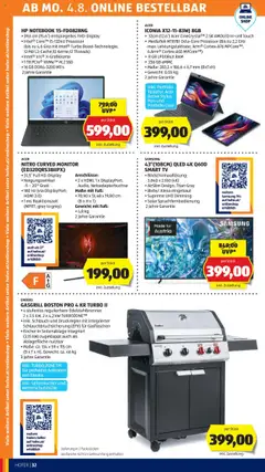 Hofer Flugblatt gültig ab 01.08.2025 | Seite: 36 | Produkte: Monitor, TV, Gewicht, Samsung
