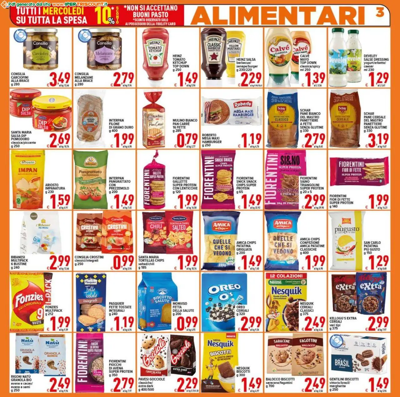 Volantino Ipertriscount del 08.10.2025 | Pagina: 3 | Prodotti: Cereali, Gallette, Prezzemolo, Hamburger