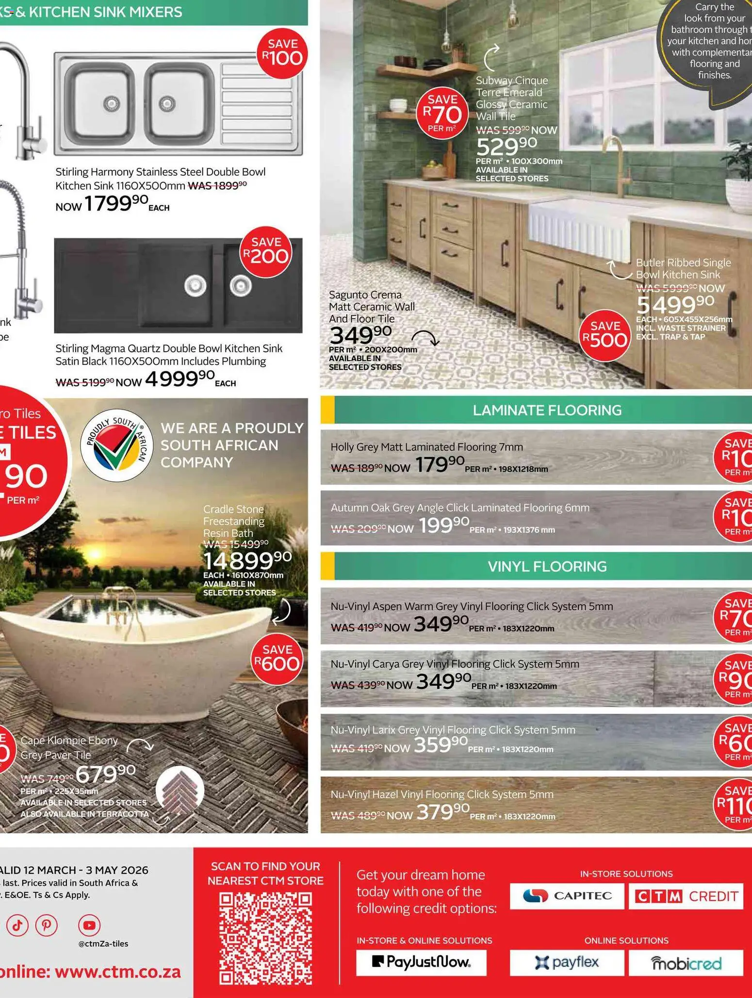 New CTM catalogue – valid from 12.03.2026 | Page: 8 | Products: Bowl, Bath, Tap, Sink