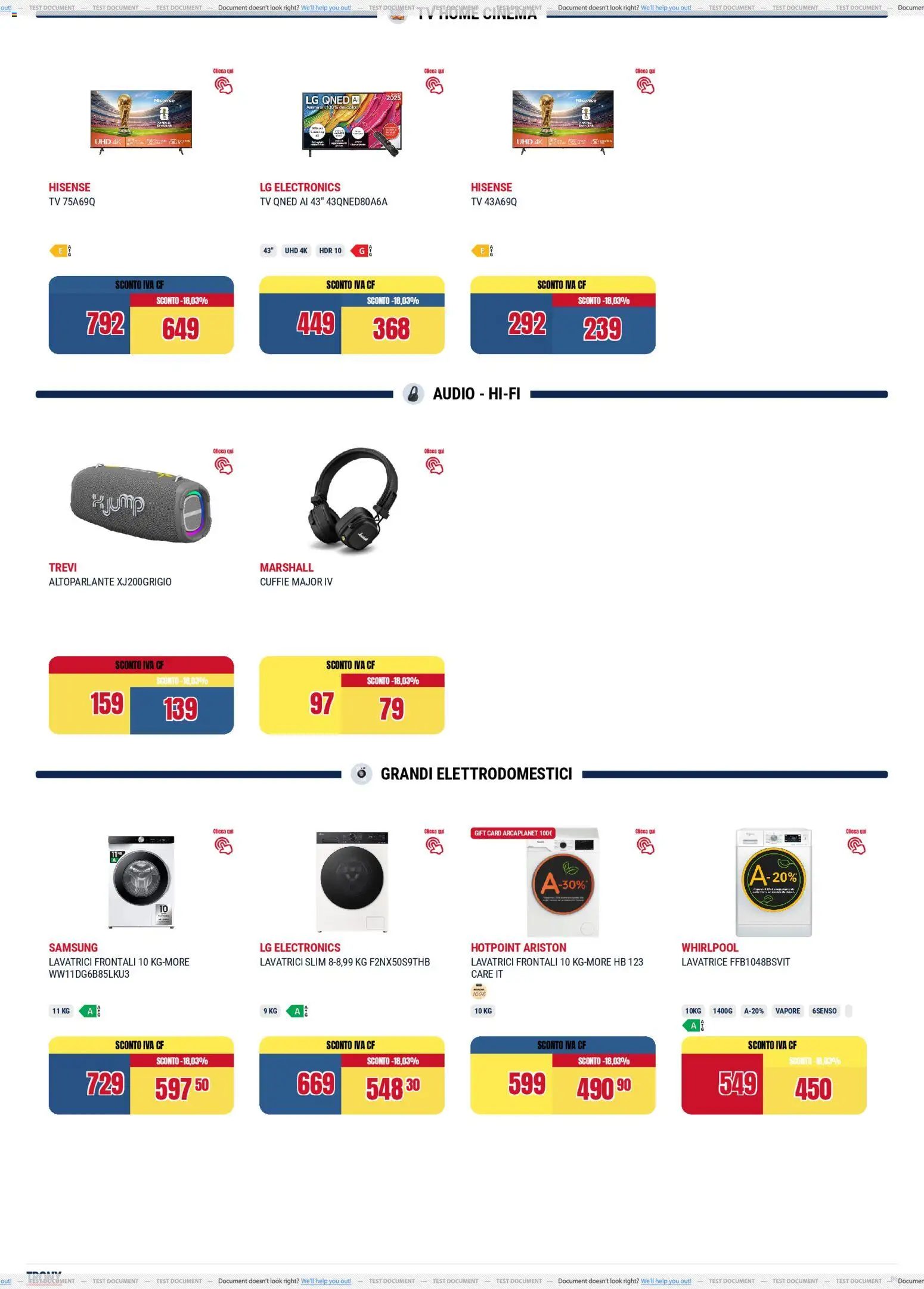 Volantino Trony del 02.04.2026 | Pagina: 6 | Prodotti: Altoparlante, TV, Audio, Samsung