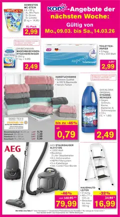 KODi Prospekt 	 ab 02.03.2026 gültig | Seite: 12 | Produkte: AEG, Staubsauger, Limette, Toilettenpapier