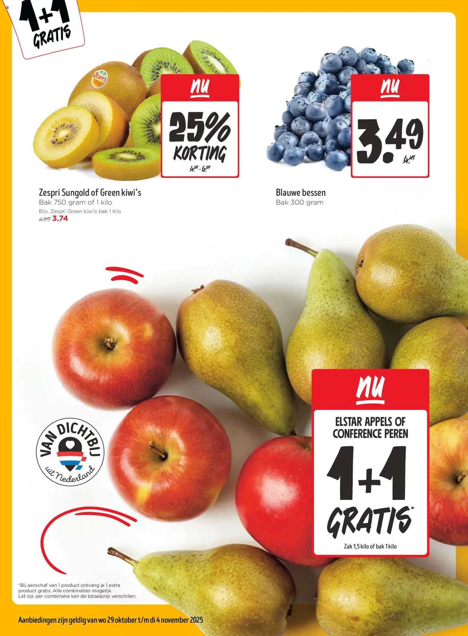 {H1} | Pagina: 3 | Producten: Appels, Kan, Zak, Kiwi's