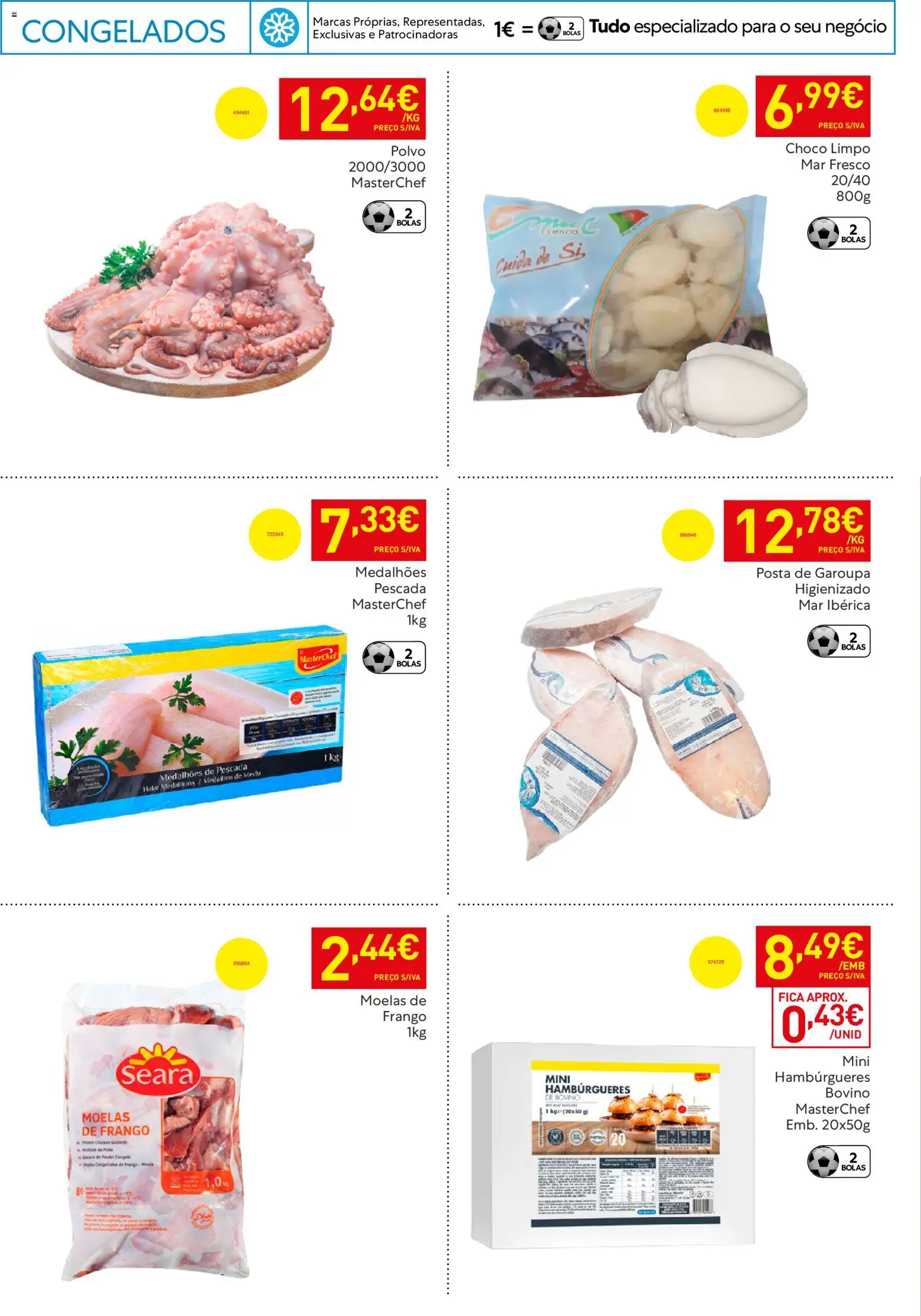 Recheio - Horeca Bons Negócios Madeira │ válido de 07.04.2026 | Página: 20 | Produtos: Frango, Pescada, Polvo, Moelas