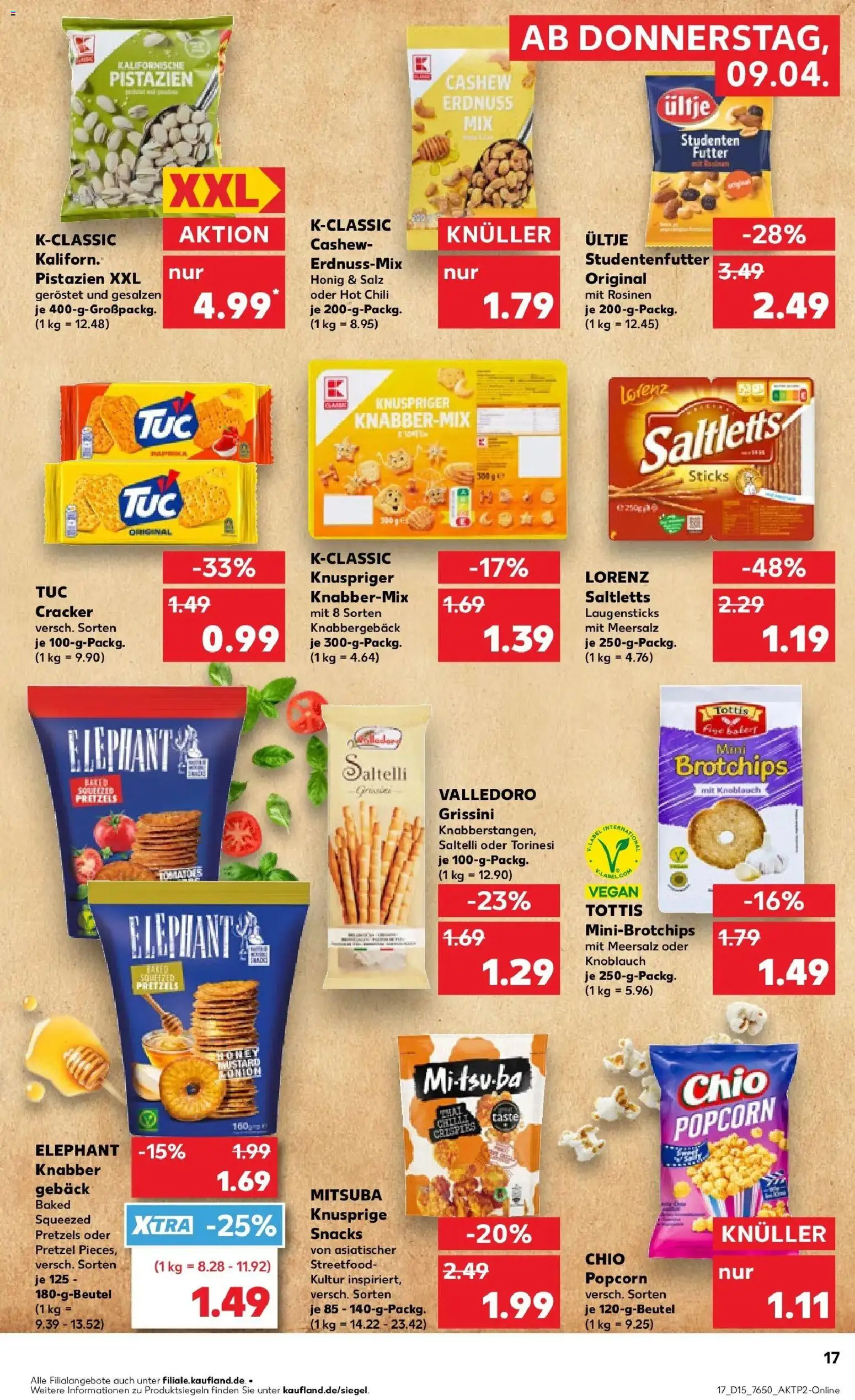 Kaufland Prospekt Konstanz	 – gültig ab 07.04.2026 | Seite: 29 | Produkte: Rosinen, Salz, Chili, Chips