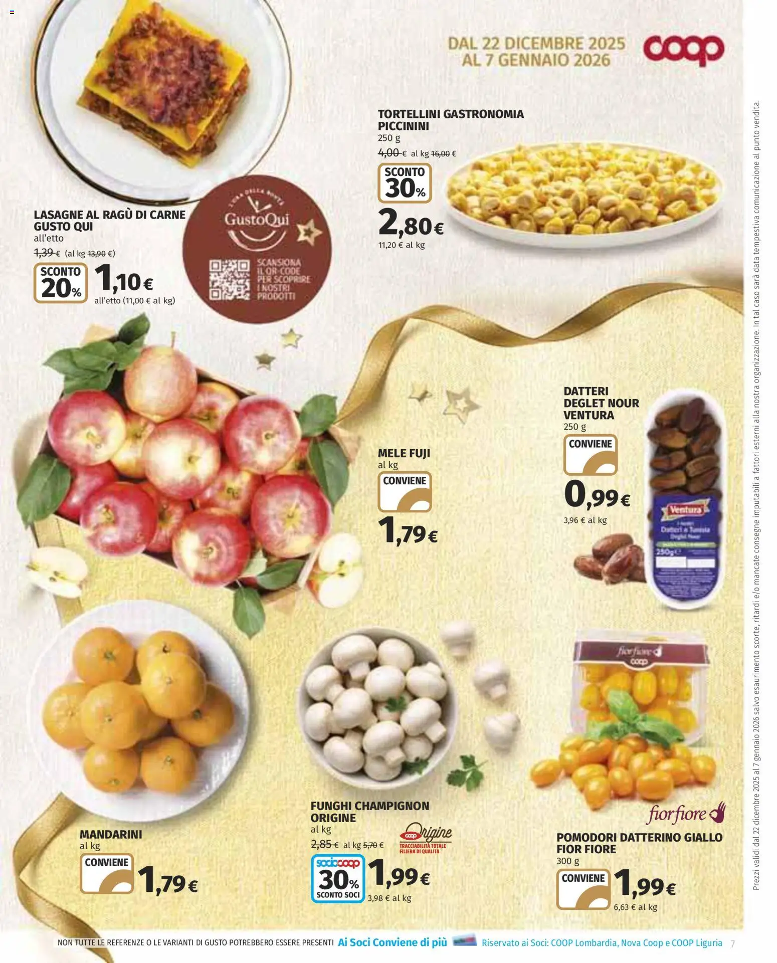 Volantino COOP del 22.12.2025 | Pagina: 7 | Prodotti: Mele, Pomodori, Data, Ragú