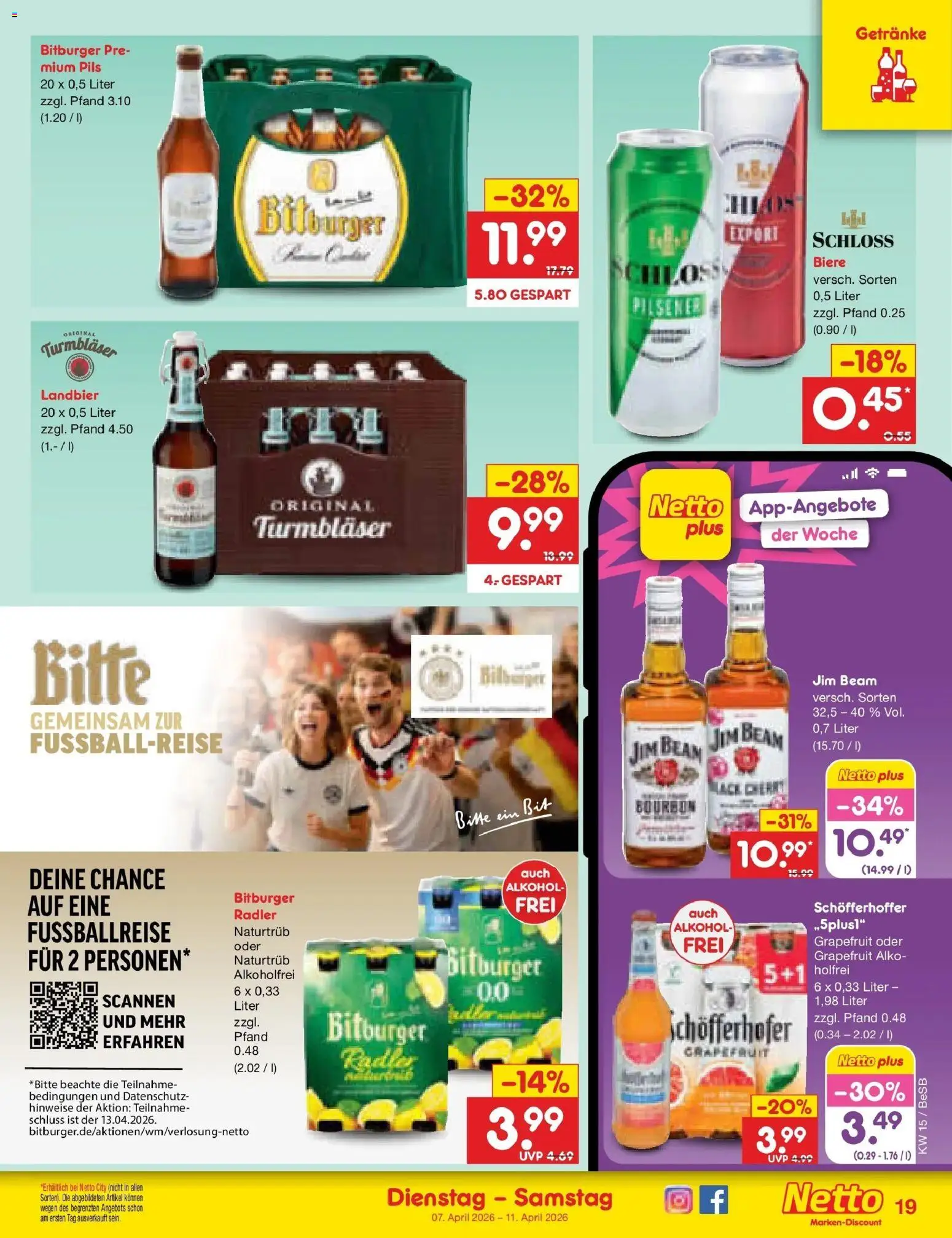 Netto Marken-Discount Prospekt Kremmen	 – gültig ab 07.04.2026 | Seite: 21 | Produkte: Bitburger, Pils, Grapefruit, Radler