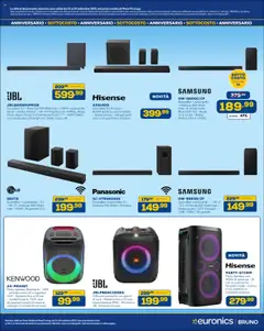 Volantino Euronics del 12.09.2025 | Pagina: 19 | Prodotti: Soundbar, Audio, Microfono, USB