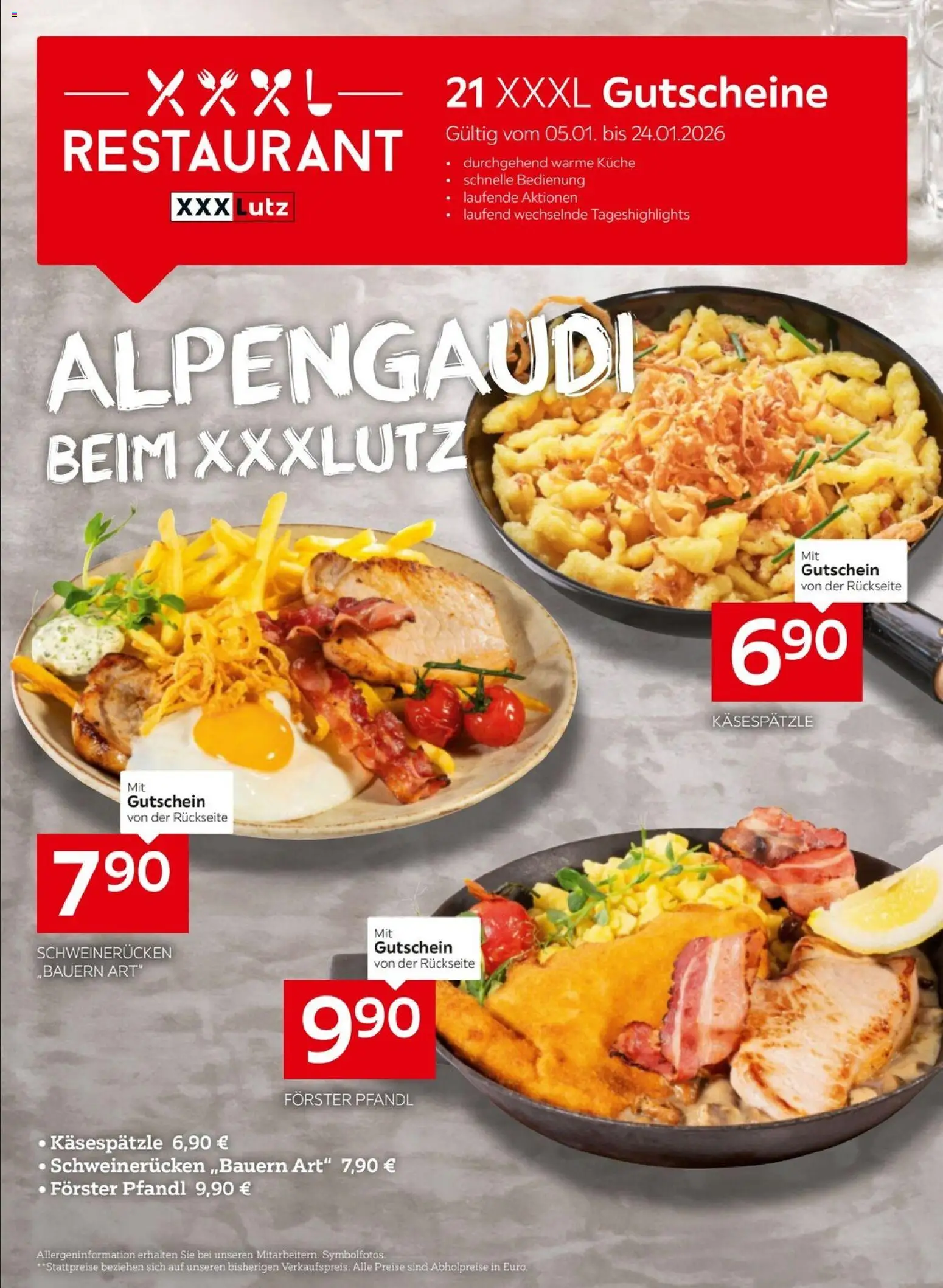 XXXLutz Alpengaudi gültig ab 05.01.2025 | Seite: 1