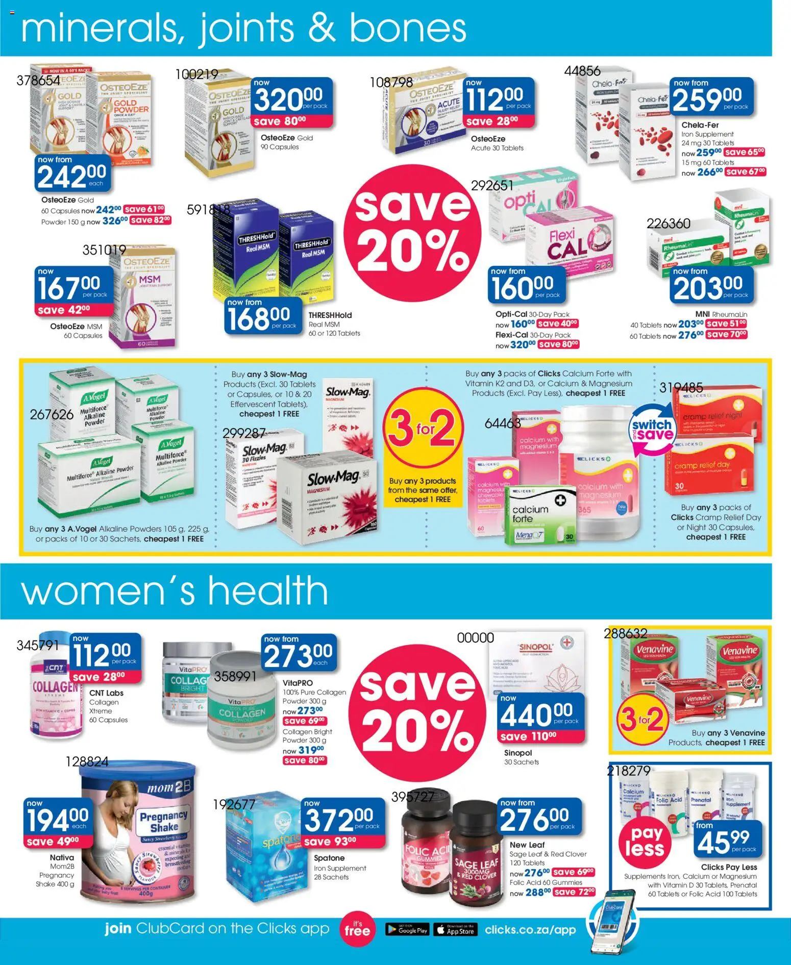 New Clicks catalogue – valid from 09.12.2025 | Page: 32 | Products: Iron, Powder, Switch, Supplements