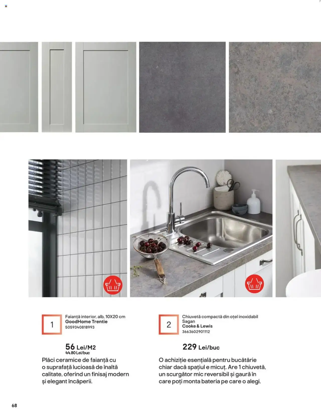 Noul catalog Brico Depot – valabil de la 15.08.2024 | Pagină: 68 | Produse: Faianță, Bucătărie, Chiuvetă