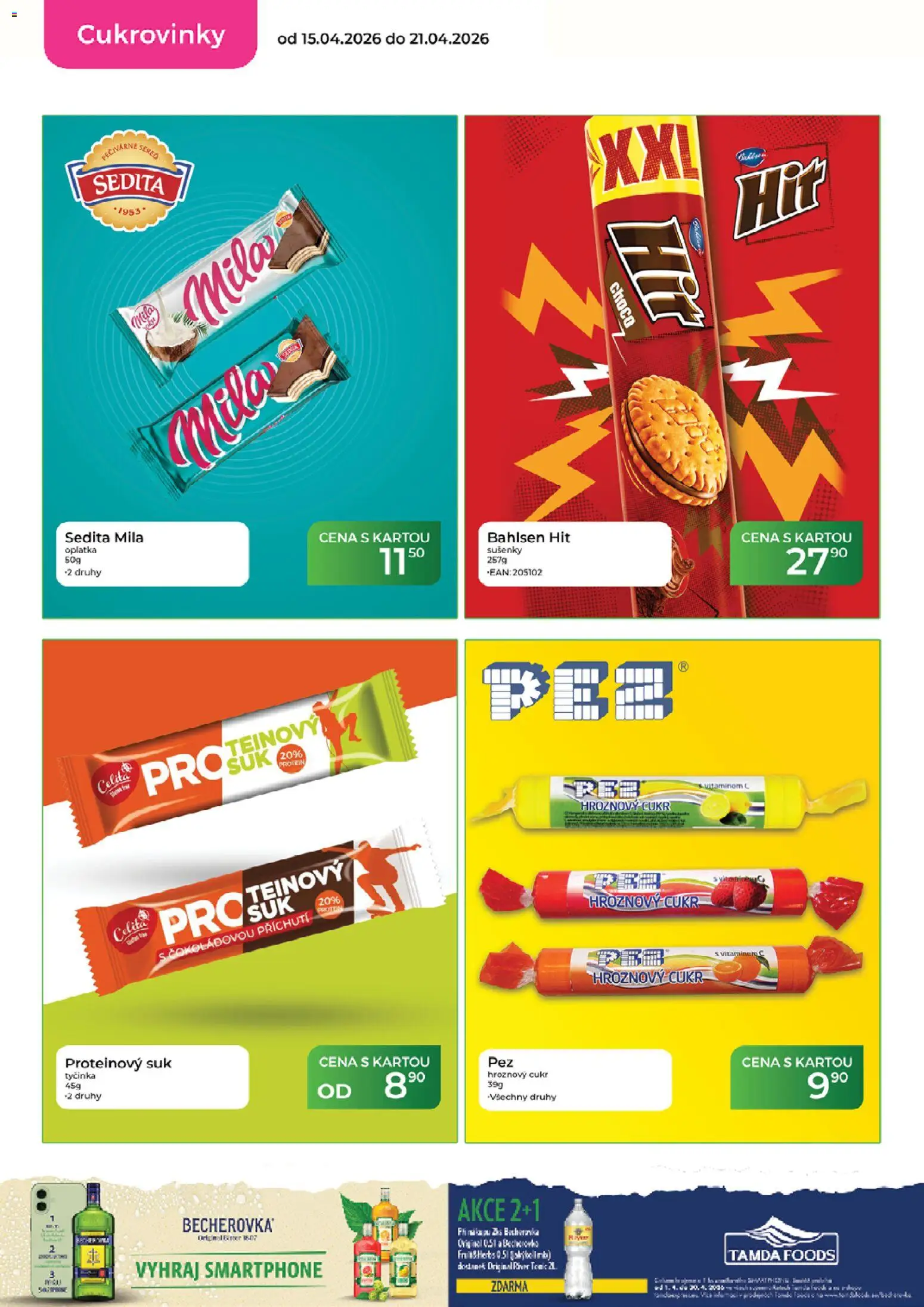Tamda Foods leták od 15.04.2026 | Strana: 34 | Produkty: Smartphone, Tonic, Cukr, Mila