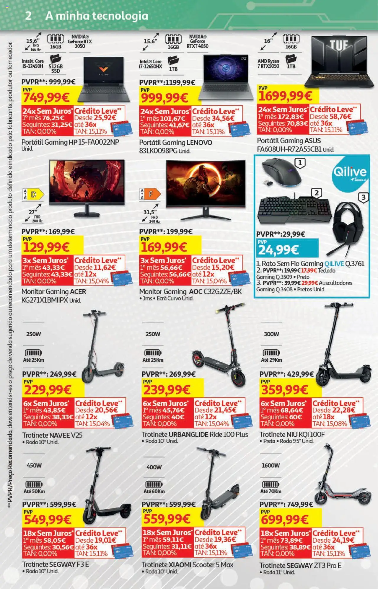 Auchan - Regresso às Aulas │ válido de 06.08.2025 | Página: 31 | Produtos: Monitor, Teclado, Trotinete
