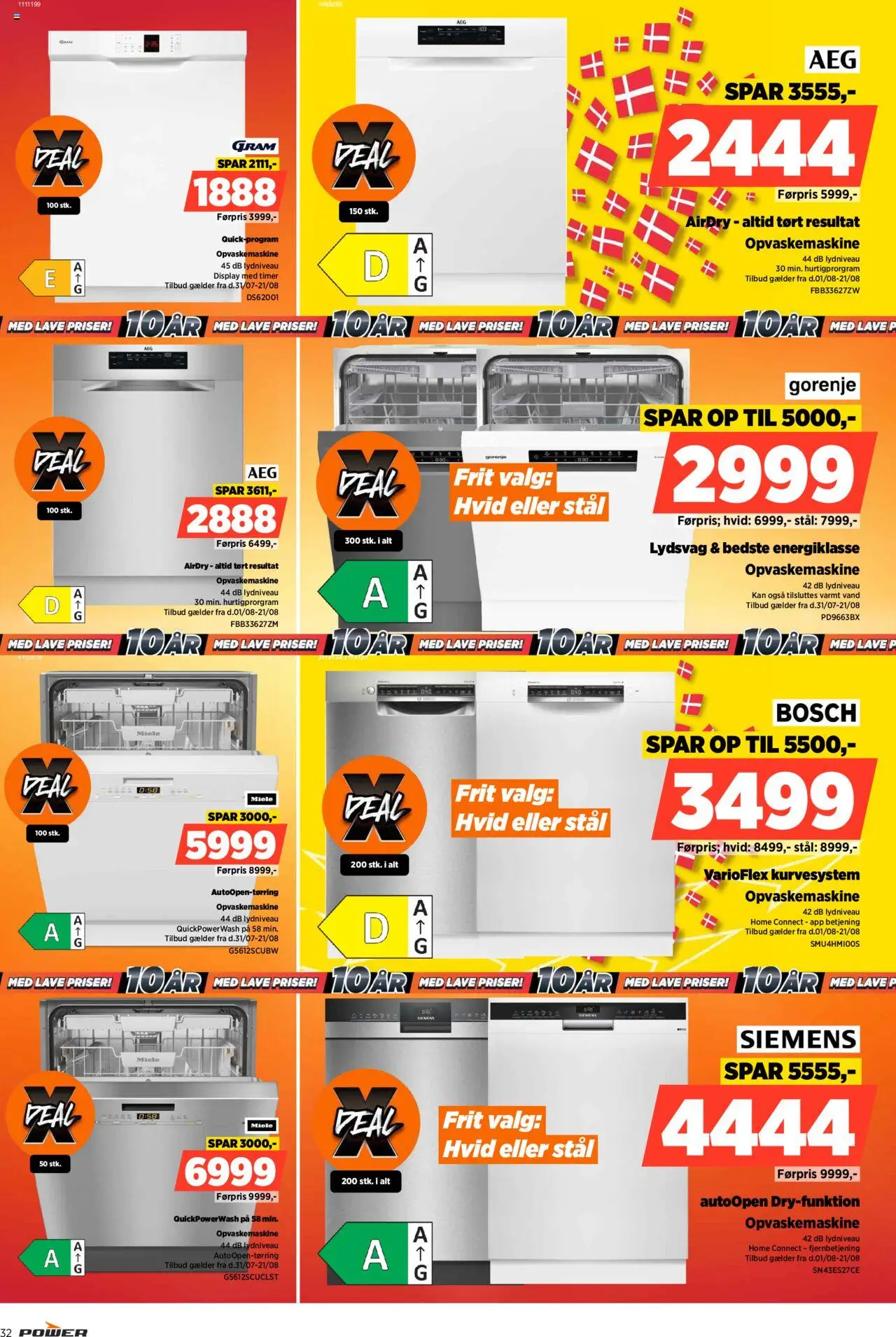 Power Tilbudsavis gyldig fra 31.07.2025 | Side: 32 | Produkter: Opvaskemaskine