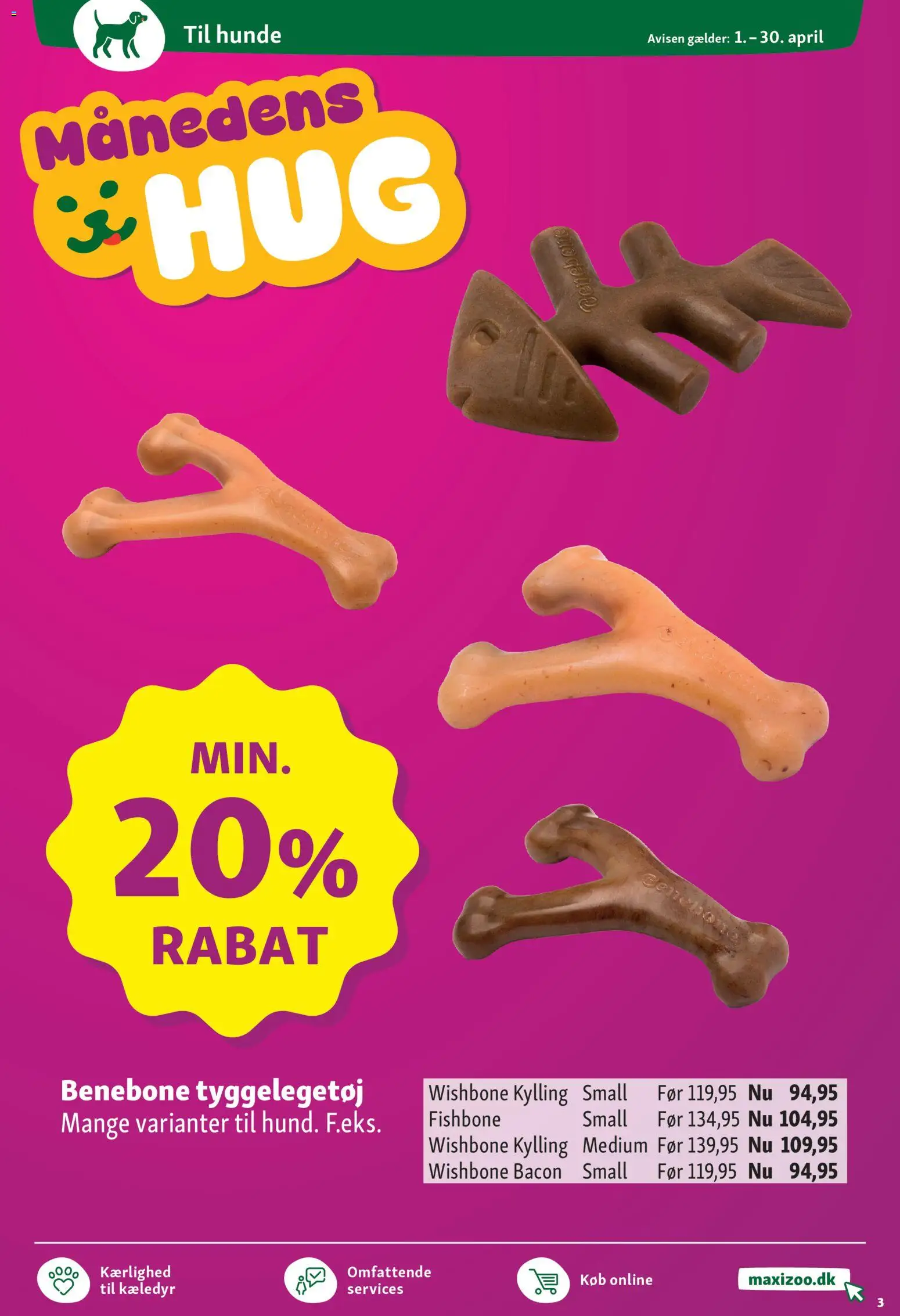 Maxi Zoo tilbudsavis – gyldig fra 01.04.2026 | Side: 3 | Produkter: Bacon