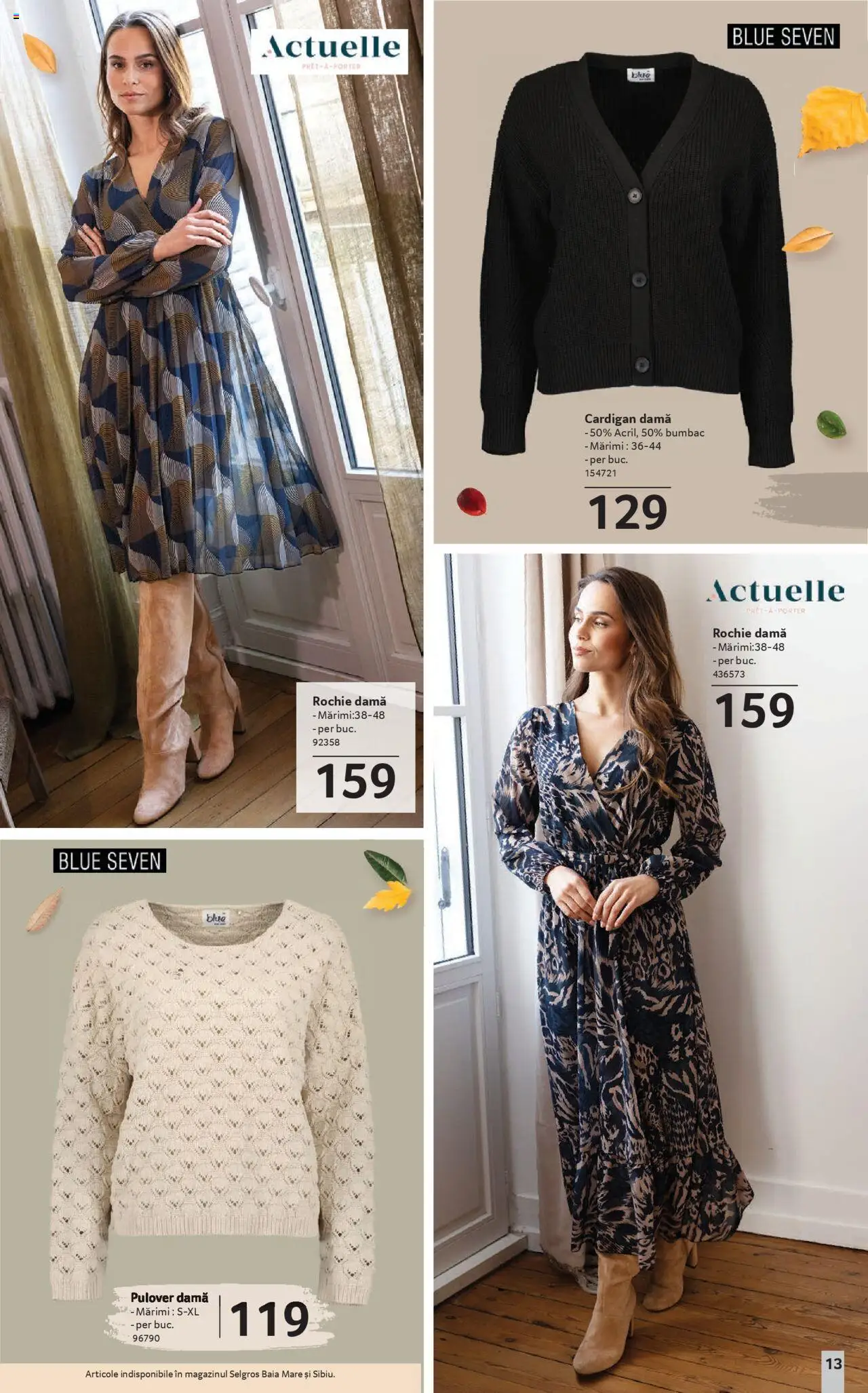 Noul catalog Selgros – valabil de la 19.09.2025 | Pagină: 13 | Produse: Cardigan, Rochie, Pulover
