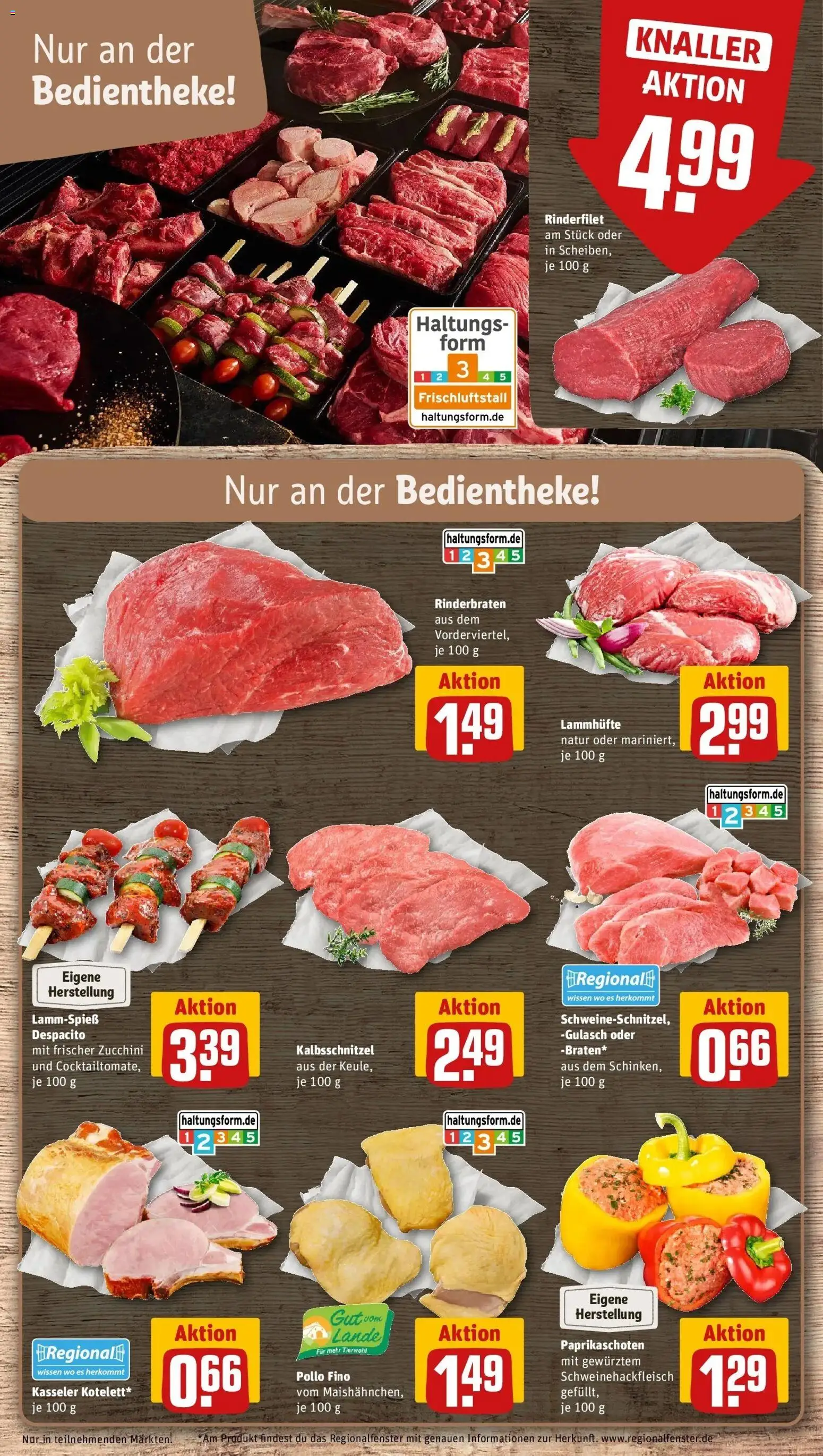 Rewe Prospekt Bremen	 – gültig ab 15.03.2026 | Seite: 14 | Produkte: Rinderbraten, Rinderfilet, Gulasch, Zucchini