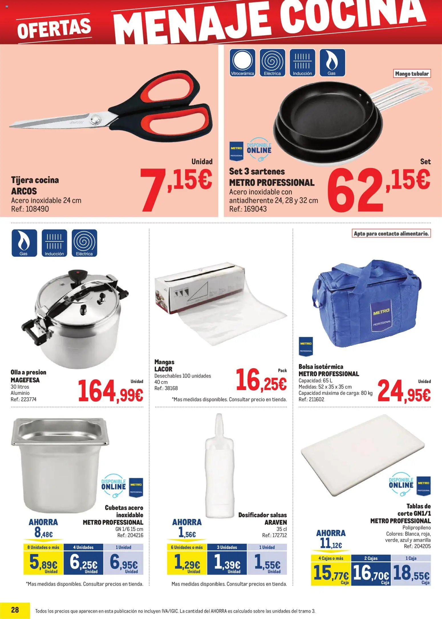 Makro - Precios Cataluña │ válido desde el 02.02.2026 | Página: 28 | Productos: Bolsa, Cocina, Ρούτερ, Caja