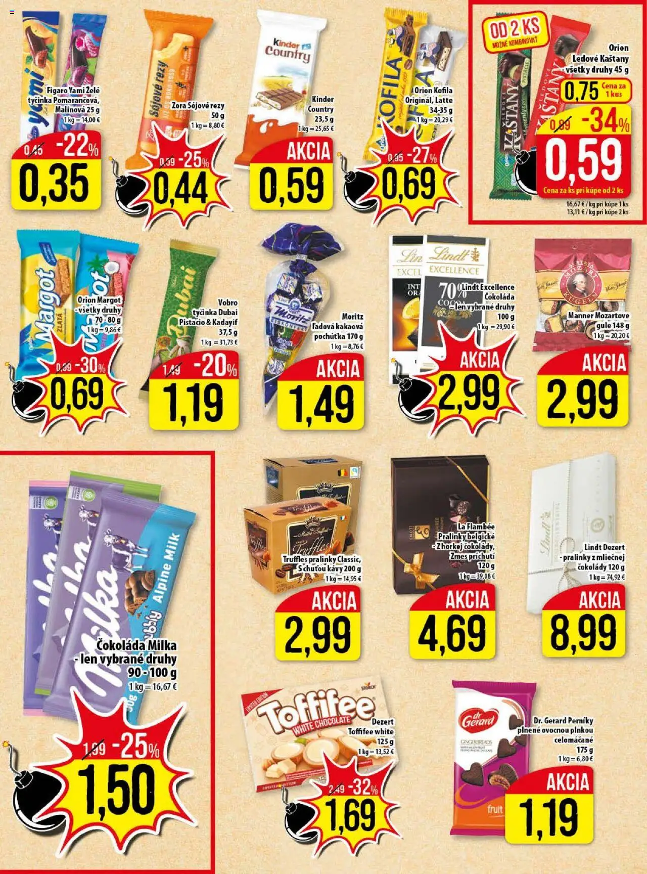 Nové Klas akcie – leták je platný od 08.09.2025 | Strana: 10 | Produkty: Kinder, Čokoláda, Toffifee, Milka