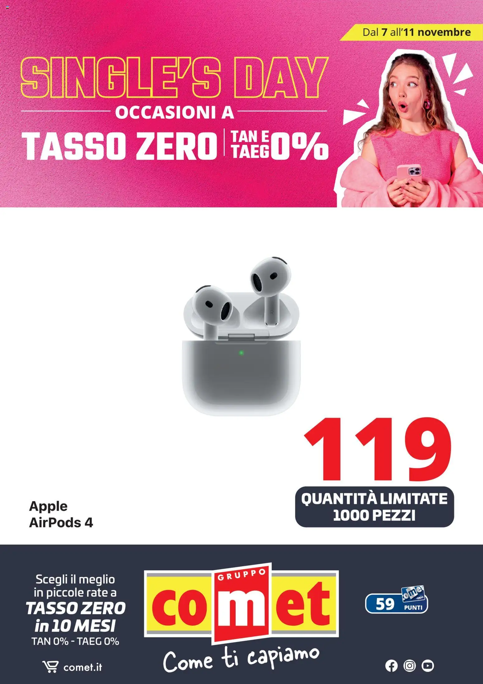 Volantino Comet del 07.11.2025 | Pagina: 16 | Prodotti: Airpods