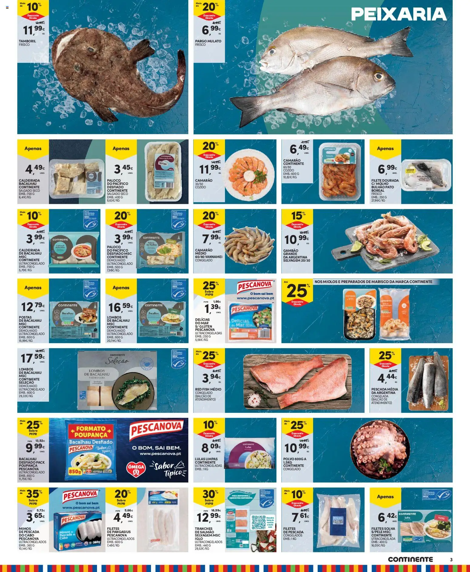 Continente - Madeira │ válido de 11.11.2025 | Página: 3 | Produtos: Dourada, Bacalhau, Pescada, Salmão