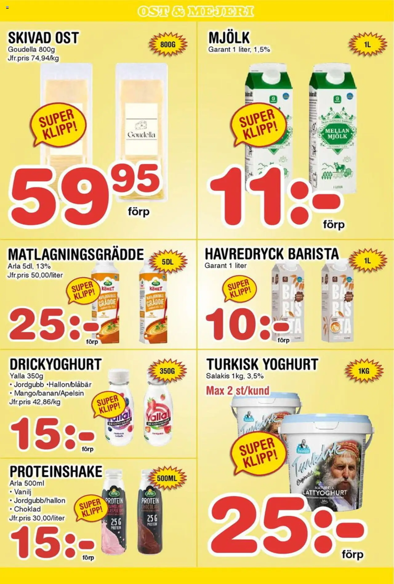 Nya Pulsen reklamblad aktuell från 25.08.2025 | Sida: 9 | Produkter: Mjölk, Ost, Yoghurt, Choklad