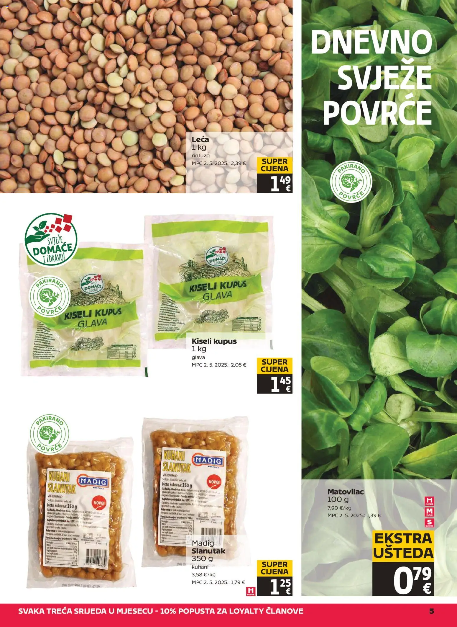 Tommy katalog | vrijedi od 12.02.2026 | Stranica: 5 | Proizvodi: Leća, Povrće, Kupus, Slanutak