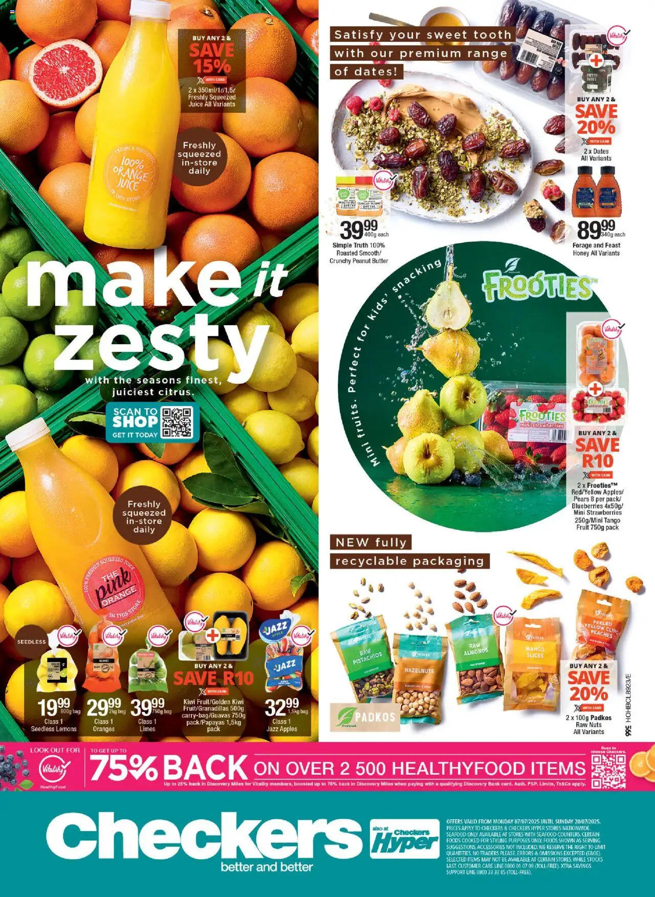 Checkers - Winter Fruit & Veg Promotion │ valid from 07.07.2025 | Page: 4 | Products: Pears, Dates, Seafood, Mango