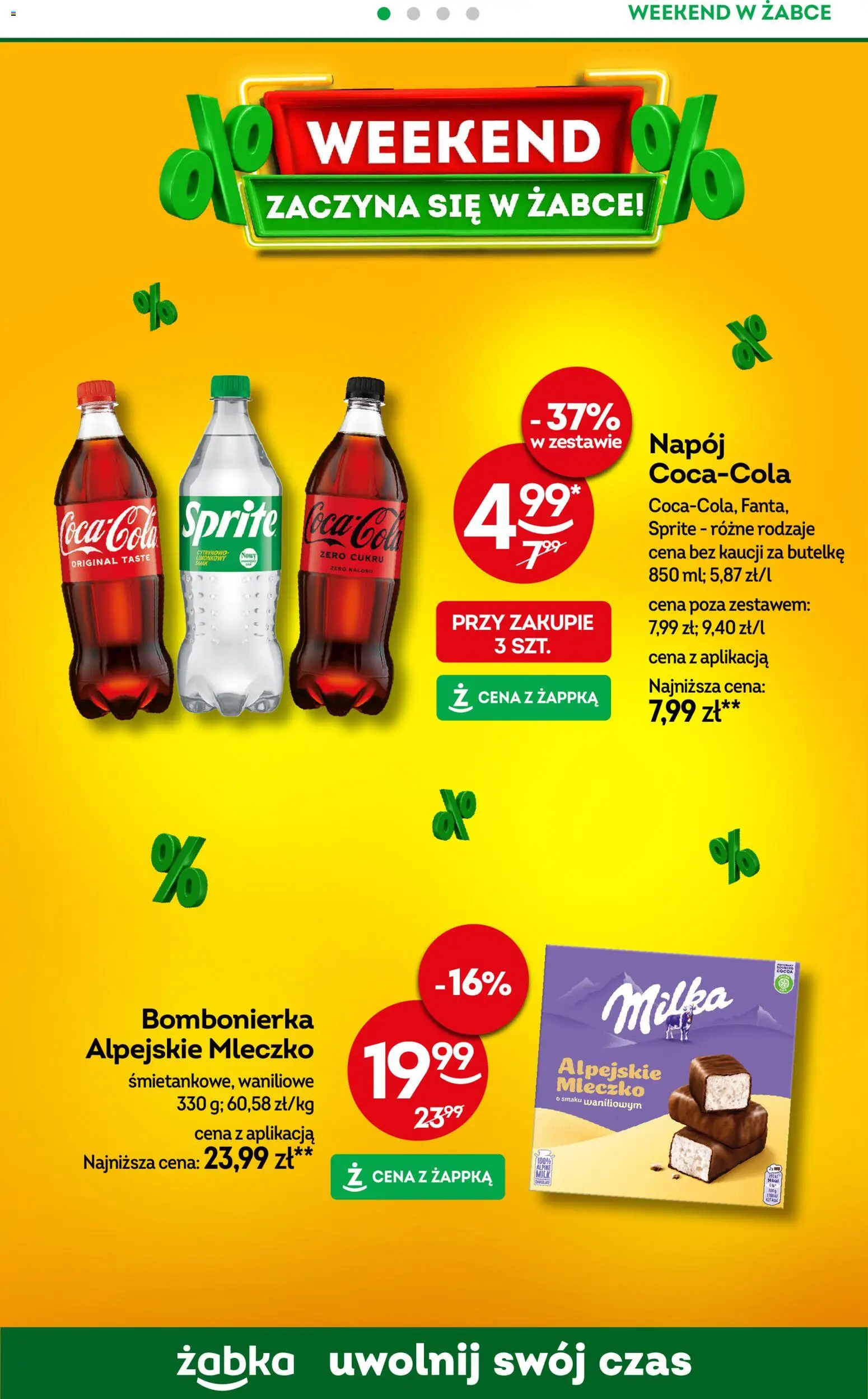 Żabka Gazetka - Weekendowe promocje od 26.12.2025 | Strona: 2 | Produkty: Bombonierka, Sprite, Milka