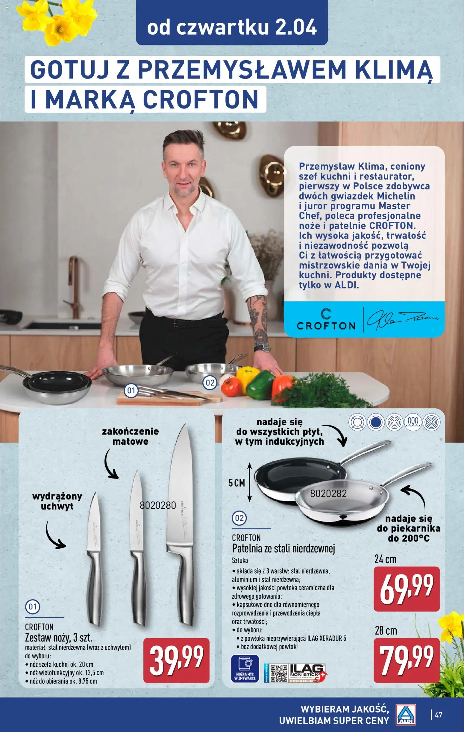 Aldi gazetka od 30.03.2026 | Strona: 47 | Produkty: Patelnie, Patelnia