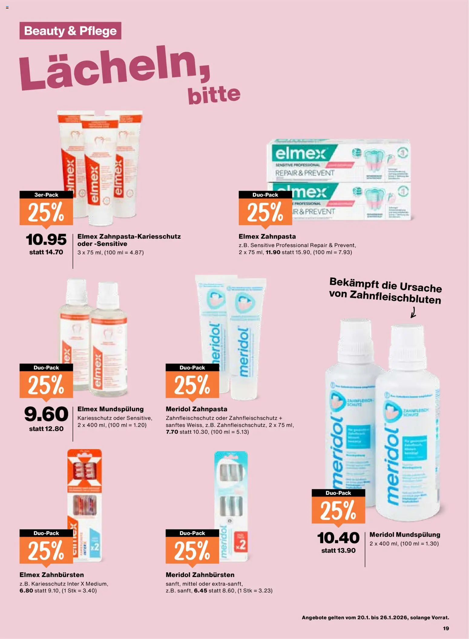 Migros Aktionen – gültig ab 20.01.2026 | Seite: 19 | Produkte: Zahnpasta