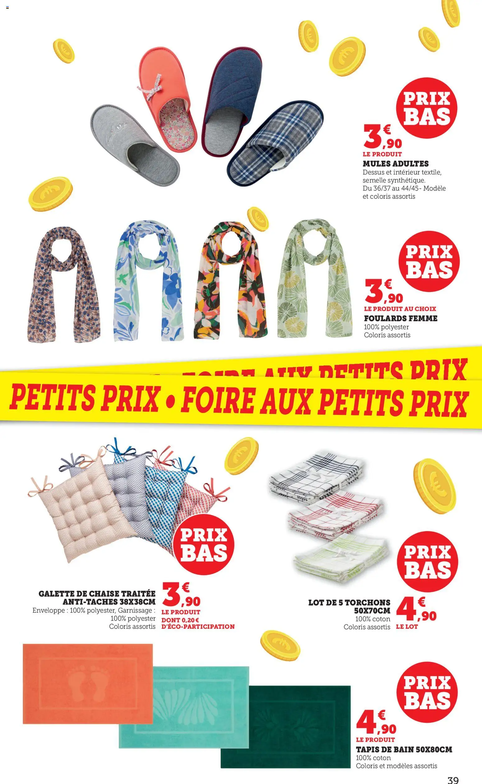 {H1} | Page: 39 | Produits: Enveloppe, Chaise, Tapis, Galette de chaise