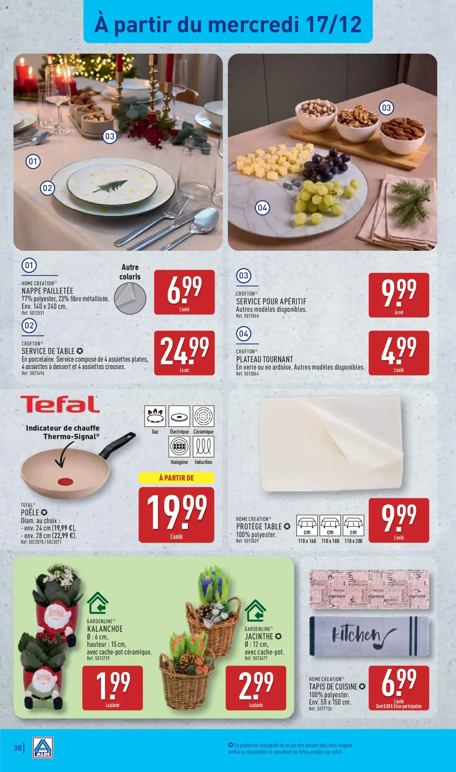 {H1} | Page: 41 | Produits: Plateau tournant, Table, Tefal, Nappe