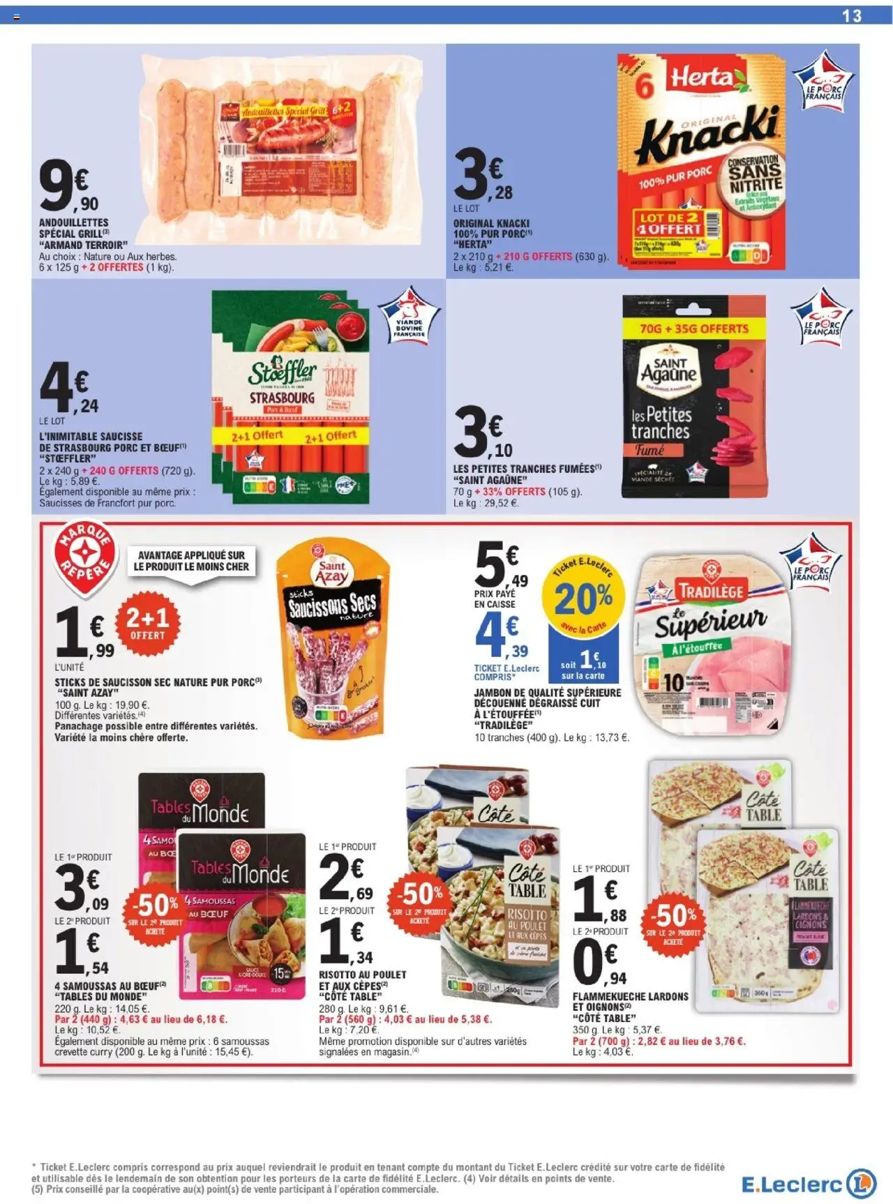  | Page: 13 | Produits: Saucisson, Curry, Jambon, Viande