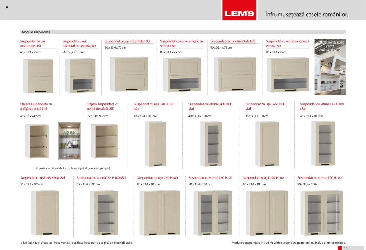 Lem’s catalog - Bucătăria Karisma – valabil de la 17.11.2023 | Pagină: 11 | Produse: Vitrină, Etajeră, Ușă