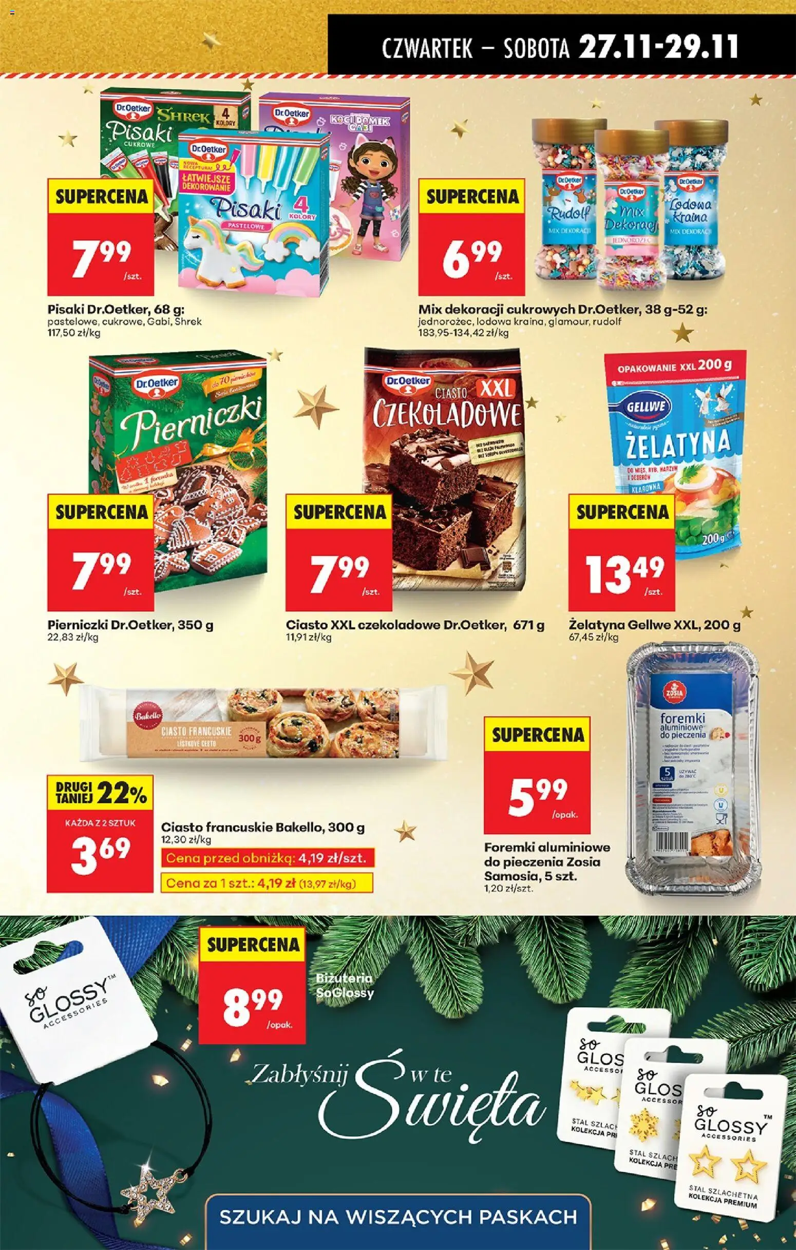 Biedronka Black Friday od 27.11.2025 | Strona: 43 | Produkty: Żelatyna, Ciasto francuskie, Ciasto, Jednorożec