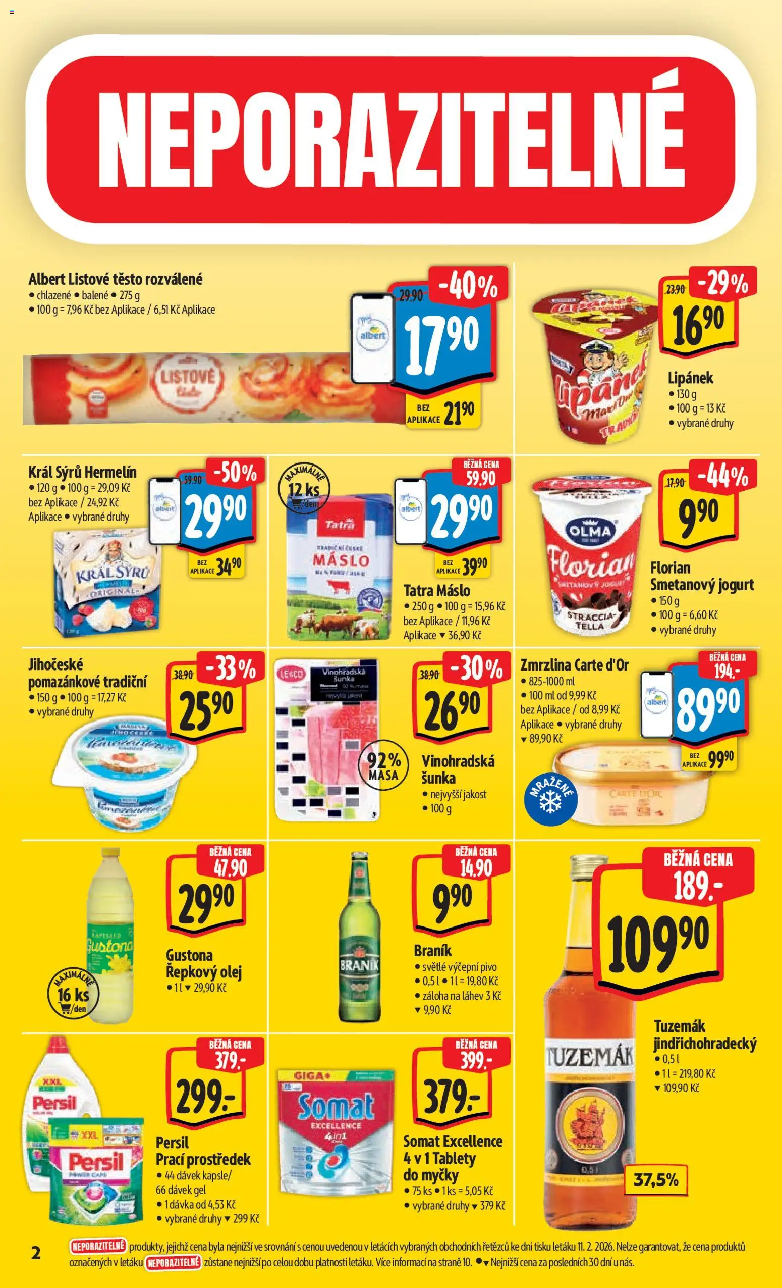 Albert leták - Hypermarket od 18.02.2026 | Strana: 6 | Produkty: Máslo, Olej, Zmrzlina, Řepkový olej