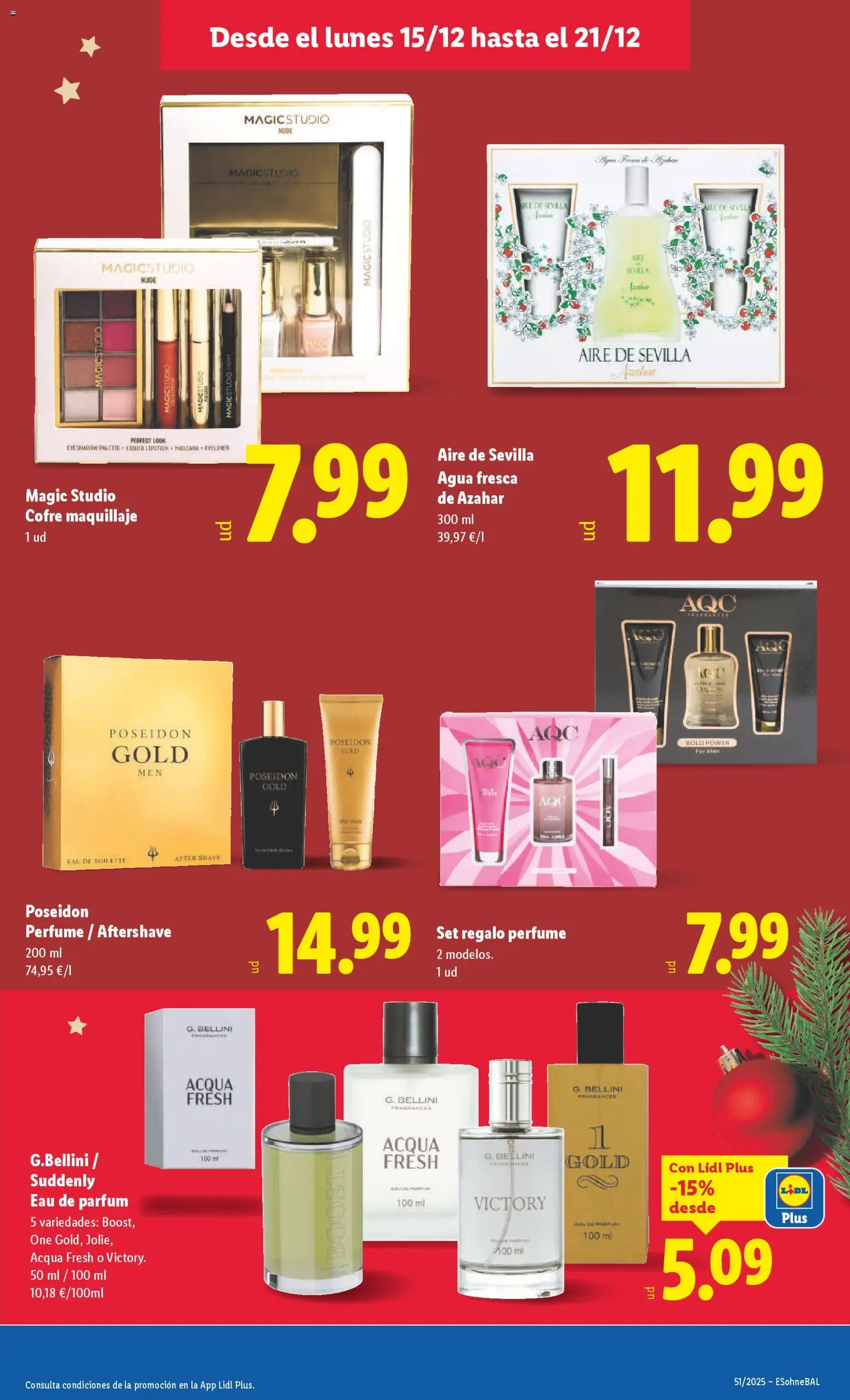 Lidl folleto │ válido desde el 15.12.2025 | Página: 25 | Productos: Perfume, Eau de toilette, Maquillaje, Eau de parfum