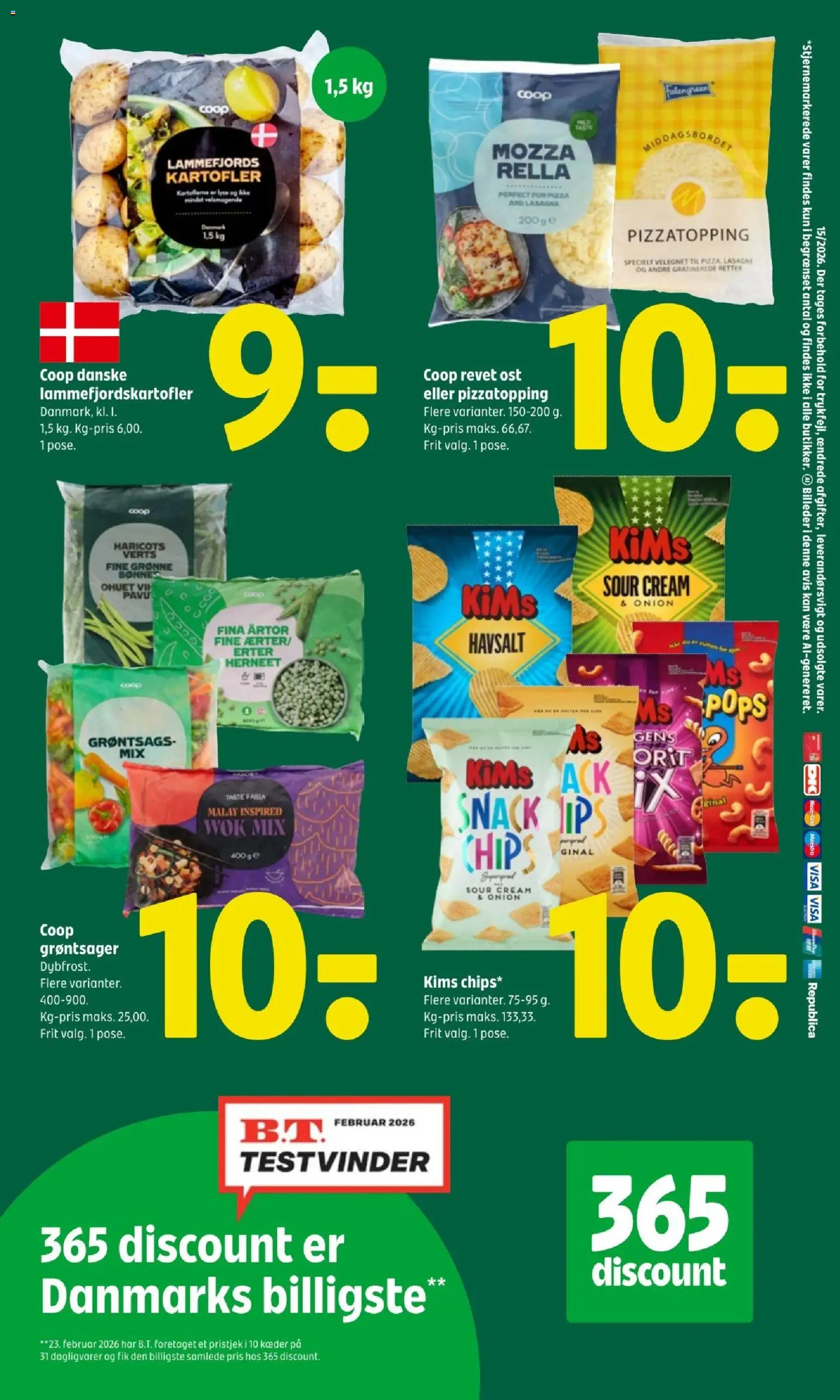 Coop 365 tilbudsavis – gyldig fra 09.04.2026 | Side: 3 | Produkter: Pizza, Chips, Kartofler, Carpete