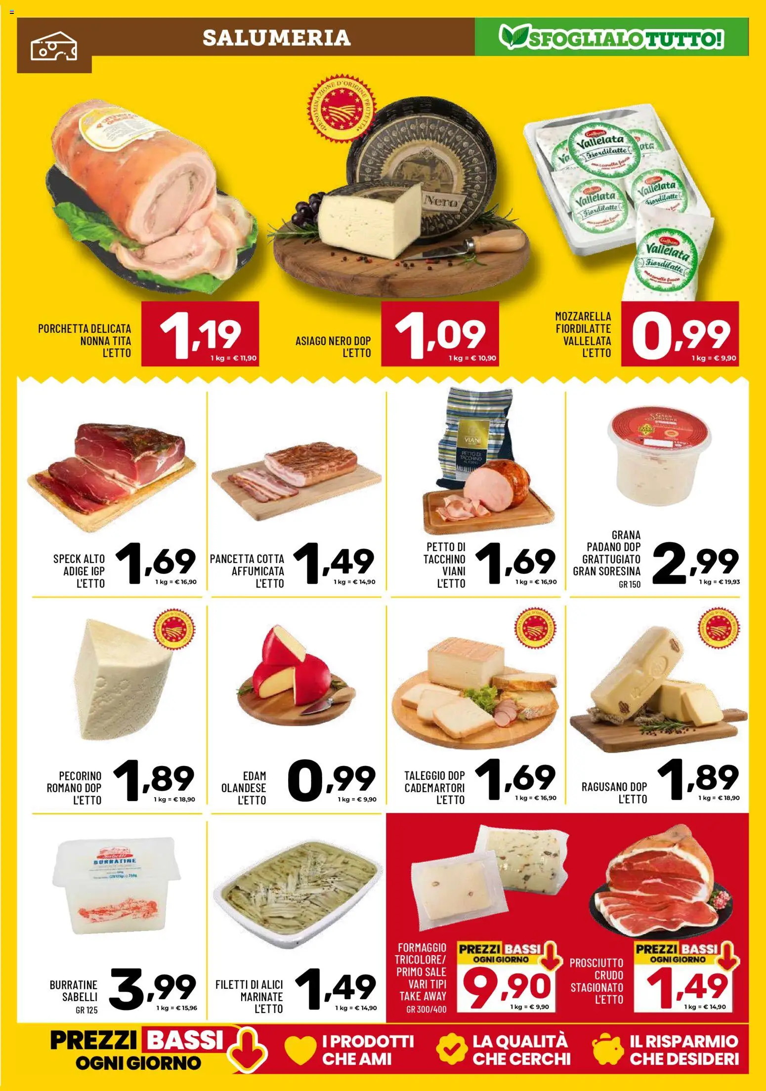 Volantino Il Centesimo del 06.03.2026 | Pagina: 3 | Prodotti: Pancetta, Tacchino, Pecorino, Alici
