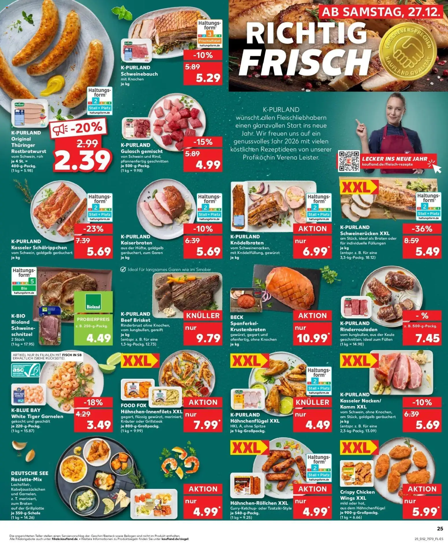 Kaufland prospekt Krefeld	 – gültig ab 28.12.2025 | Seite: 25 | Produkte: Schweinebauch, Garnelen, Krustenbraten, Schnitzel