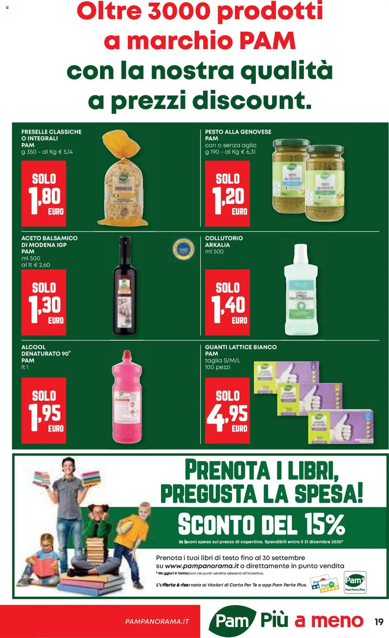Volantino PAM del 07.08.2025 | Pagina: 19 | Prodotti: Tè, Aglio, Guanti, Pesto