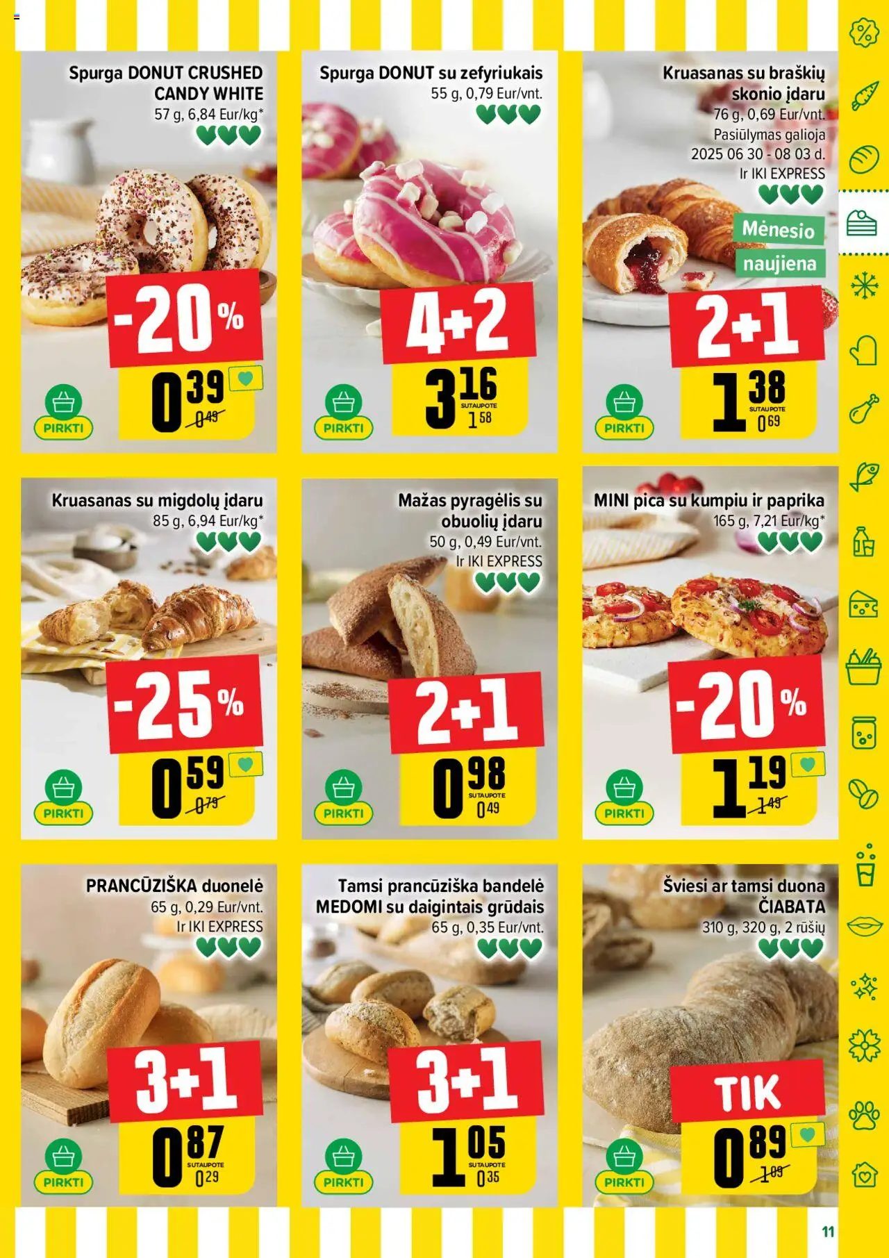 IKI leidinys│galioja nuo 14.07.2025 | Puslapis: 11 | Prekių: Paprika, Spurga, Duona, Pica