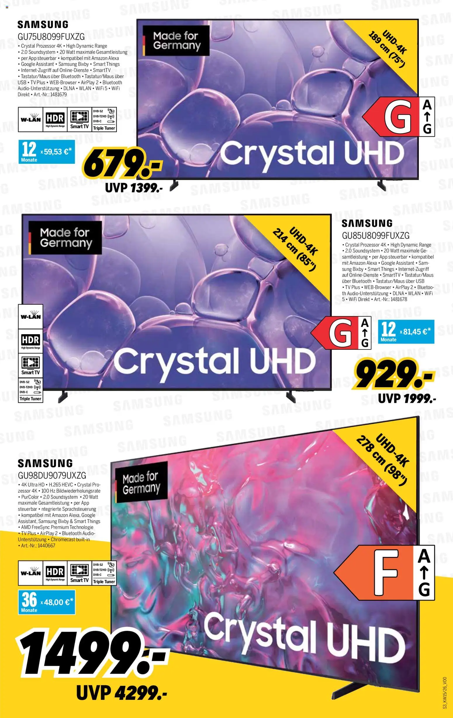 Medimax Prospekt 	 – gültig ab 03.04.2026 | Seite: 3 | Produkte: USB, Samsung, Smart TV, Audio