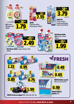 Fresh leták platný od 26.03.2026 | Strana: 41 | Produkty: Hubka, Jar, Lenor